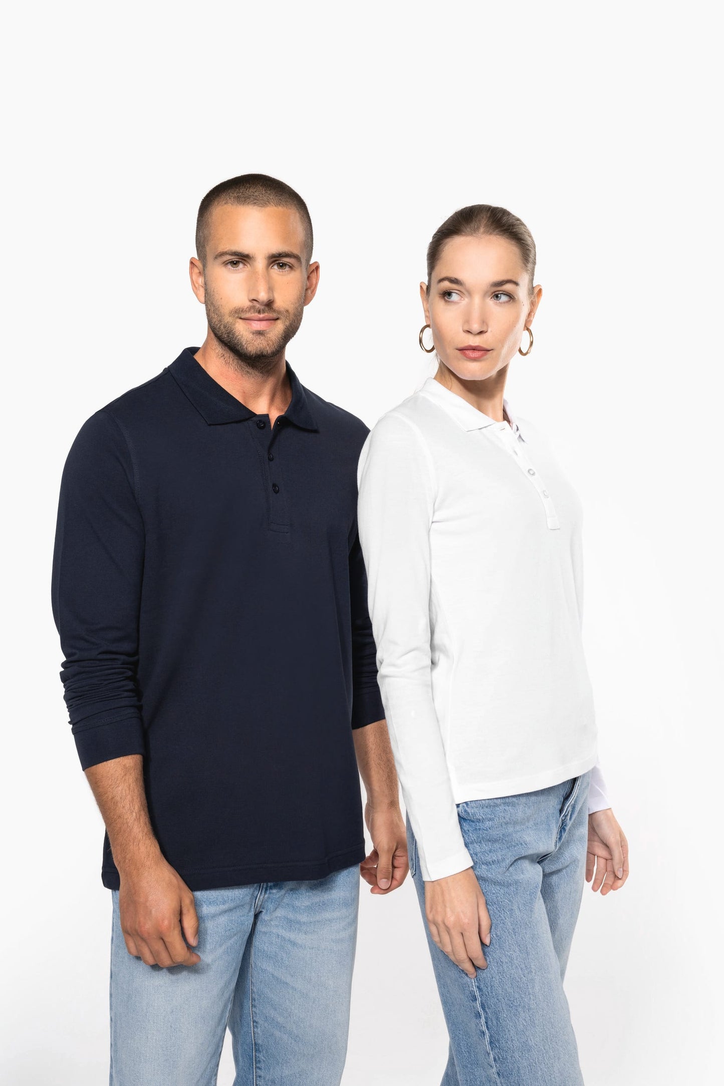 K256C - Polo piqué uomo manica lunga