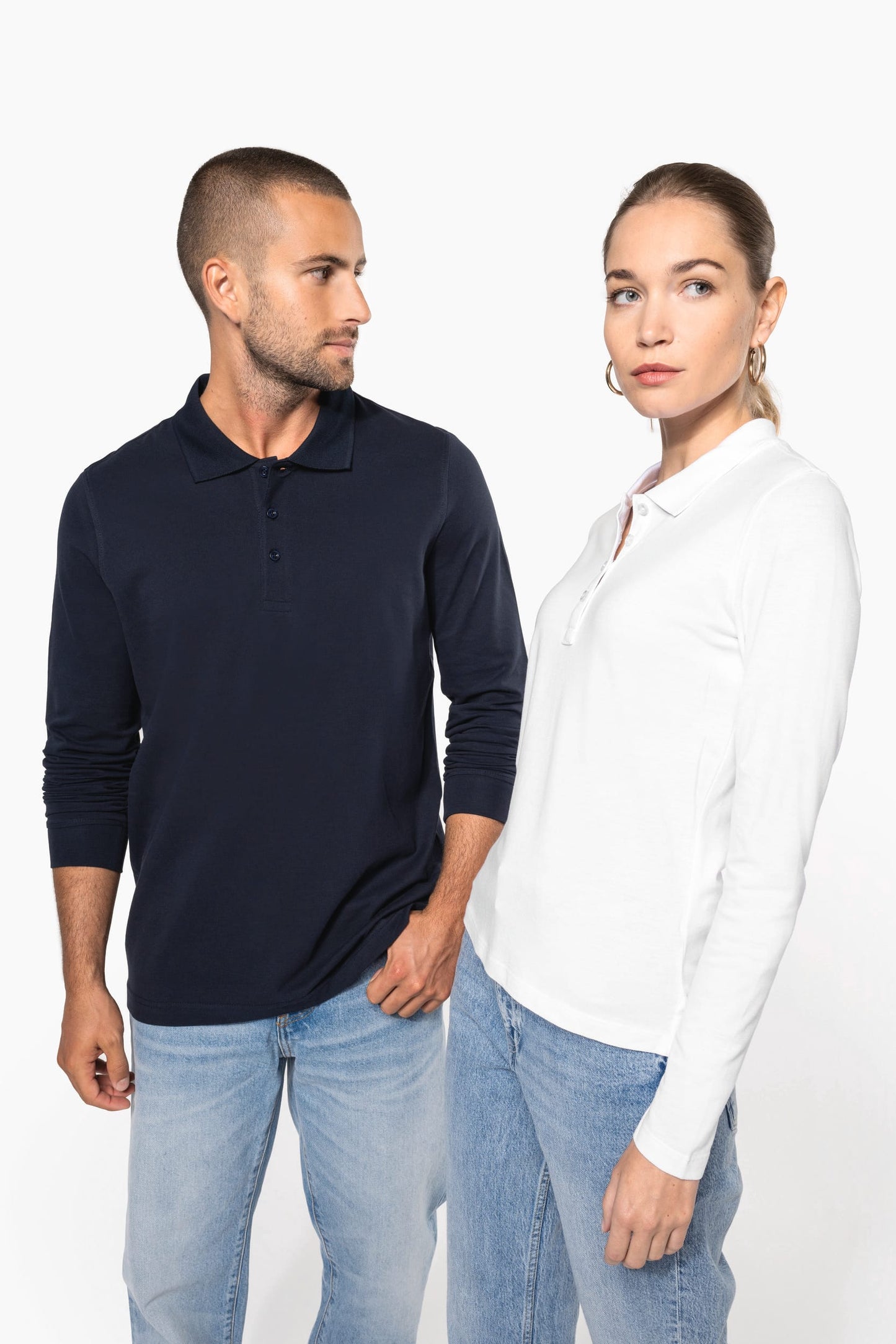 K257 - Polo piqué donna manica lunga