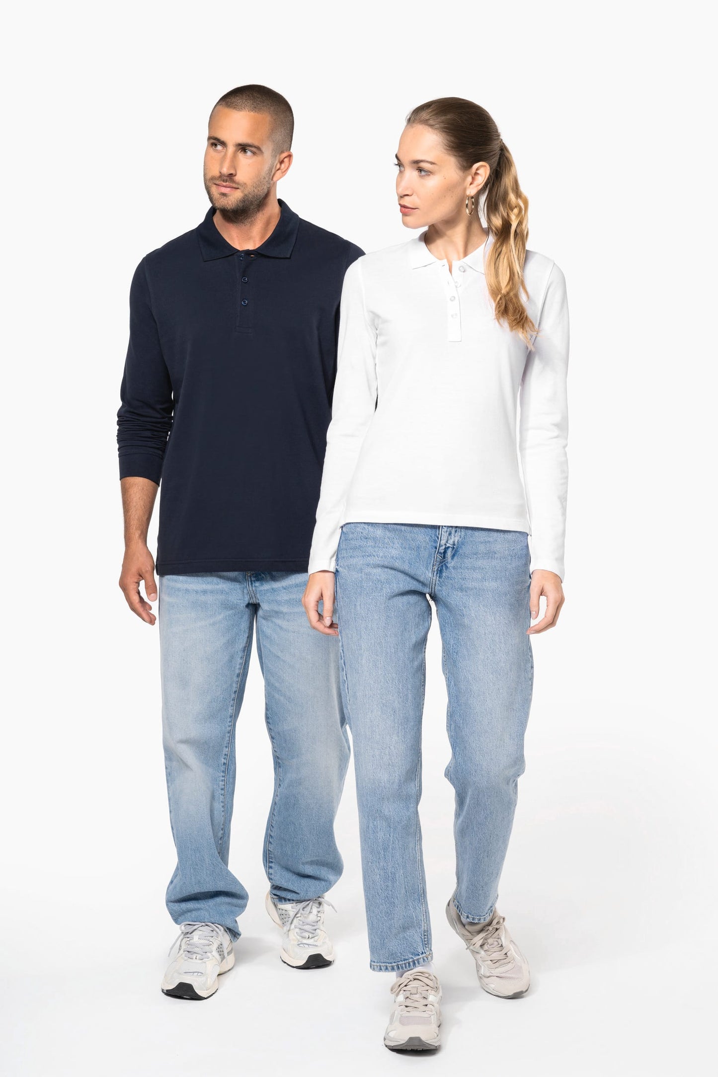 K256 - Polo piqué uomo manica lunga