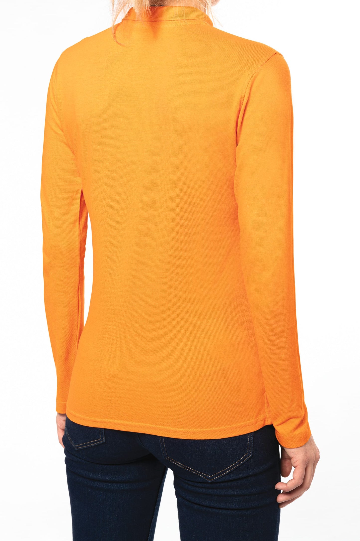 K257C - Polo piqué donna manica lunga