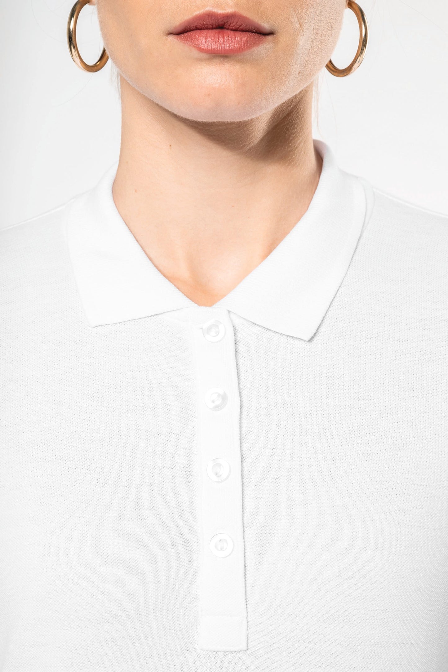 K257 - Polo piqué donna manica lunga