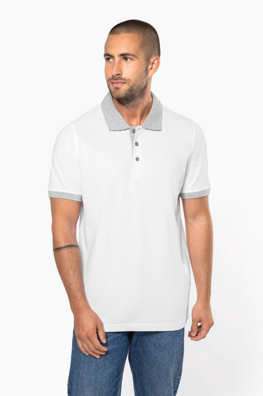 K258 - Polo piqué uomo bicolore