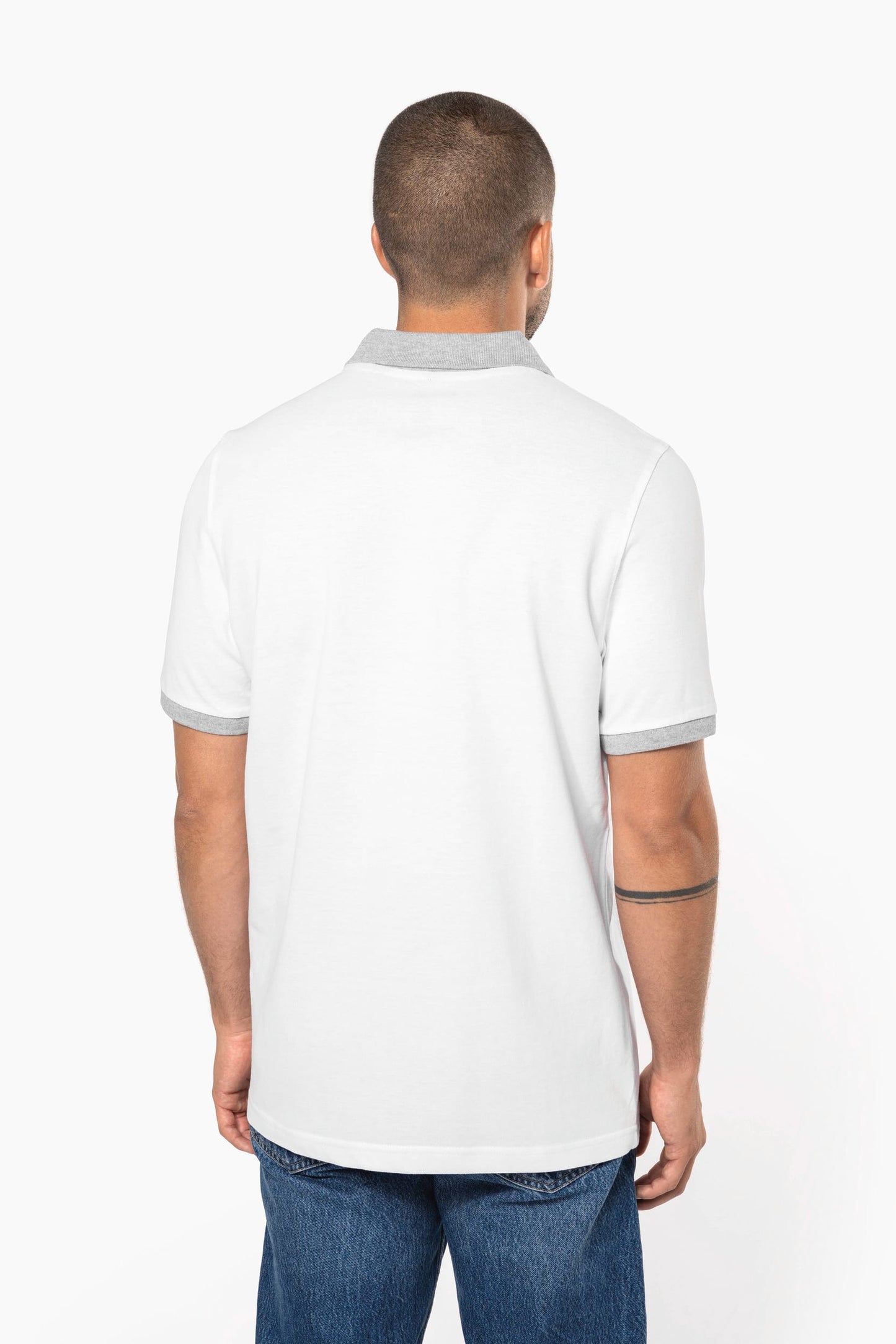 K258 - Polo piqué uomo bicolore