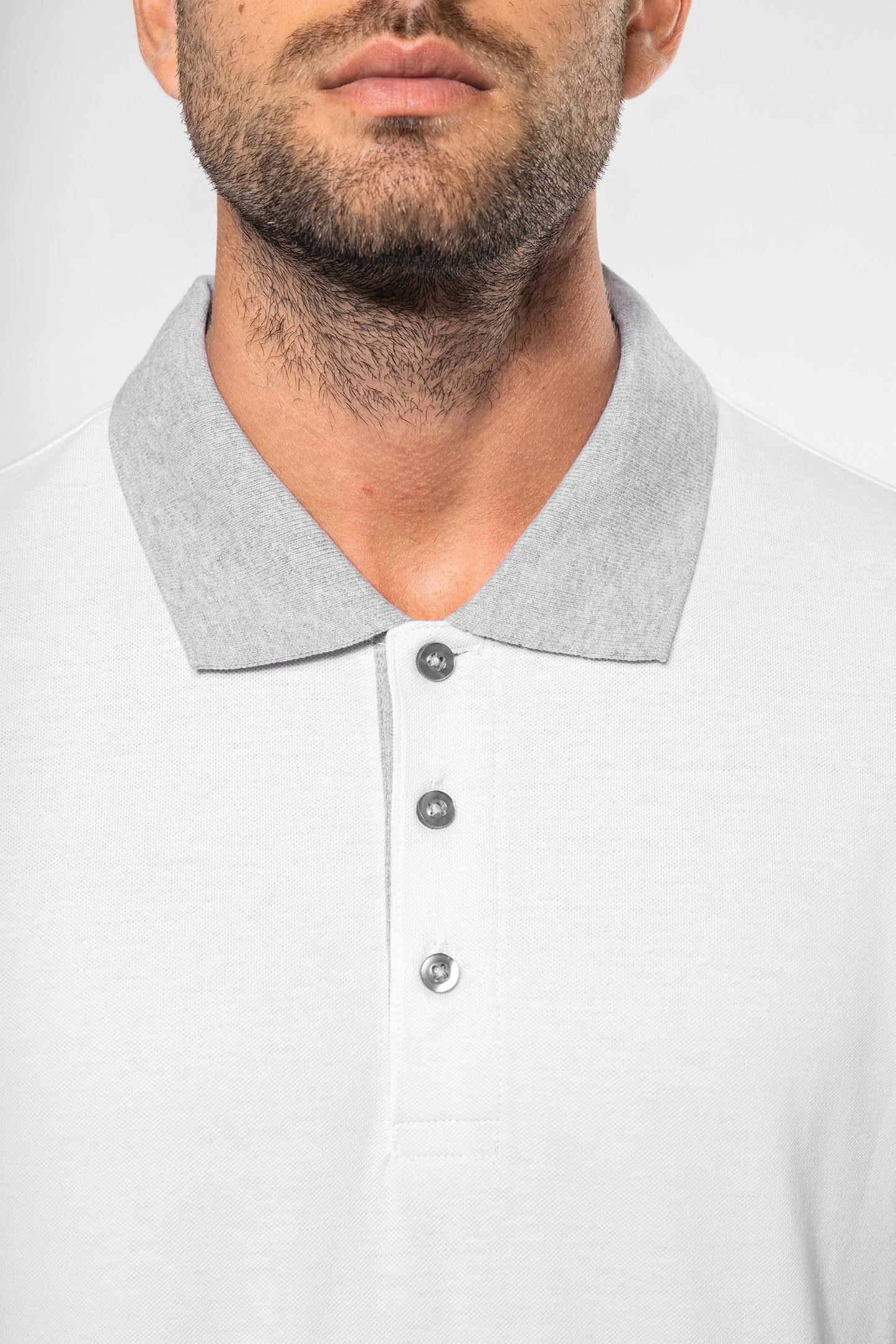 K258 - Polo piqué uomo bicolore
