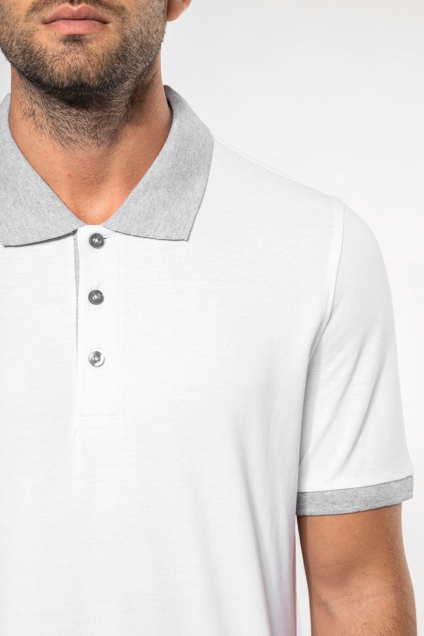 K258 - Polo piqué uomo bicolore