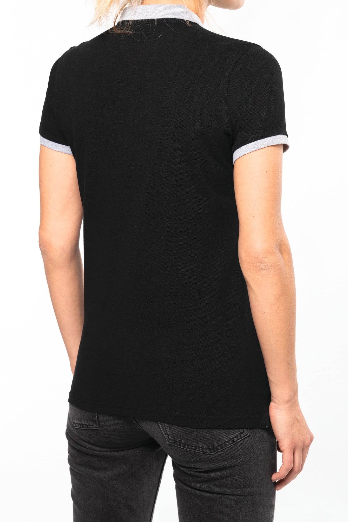 K259 - Polo piqué donna bicolore