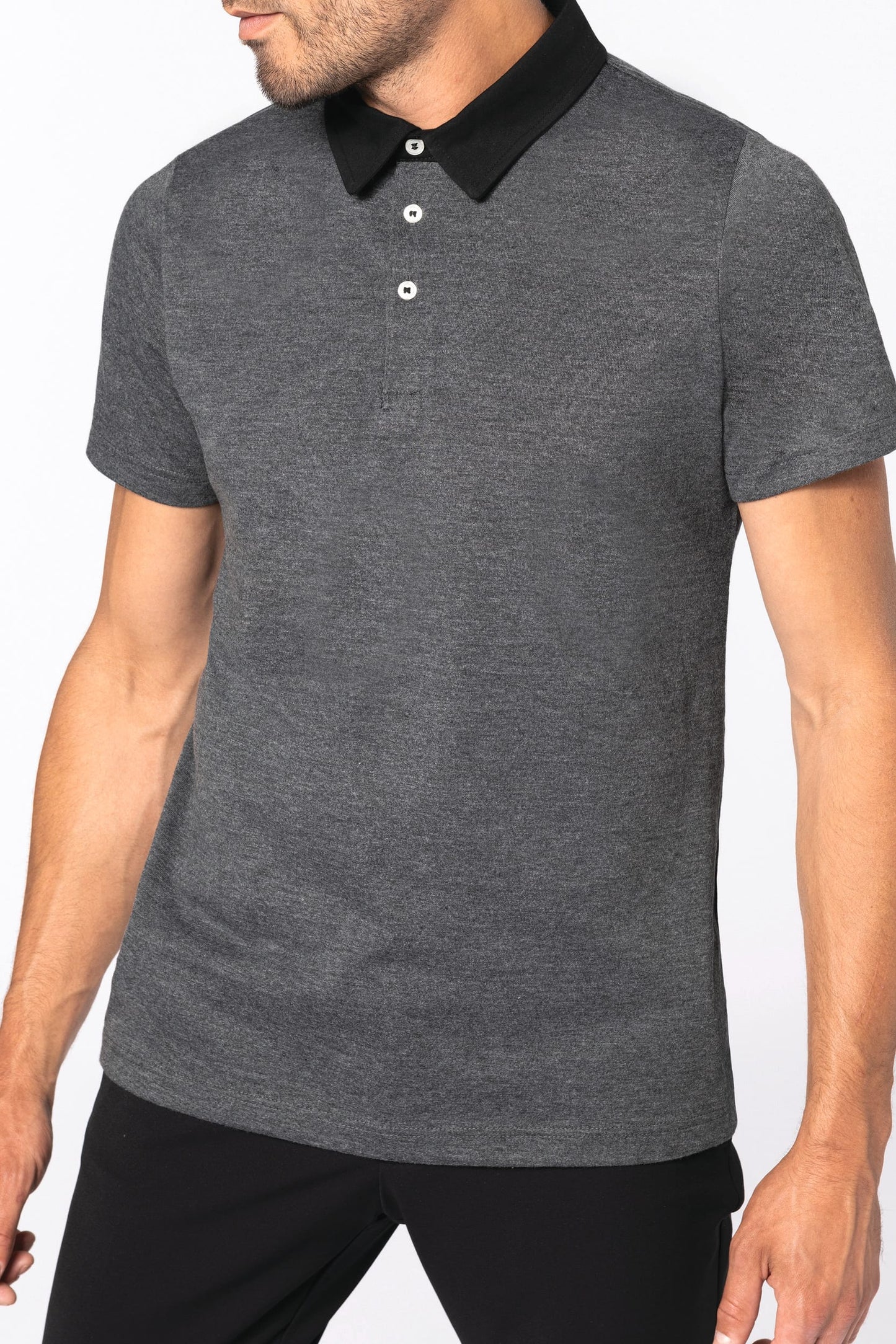 K260 - Polo jersey uomo bicolore