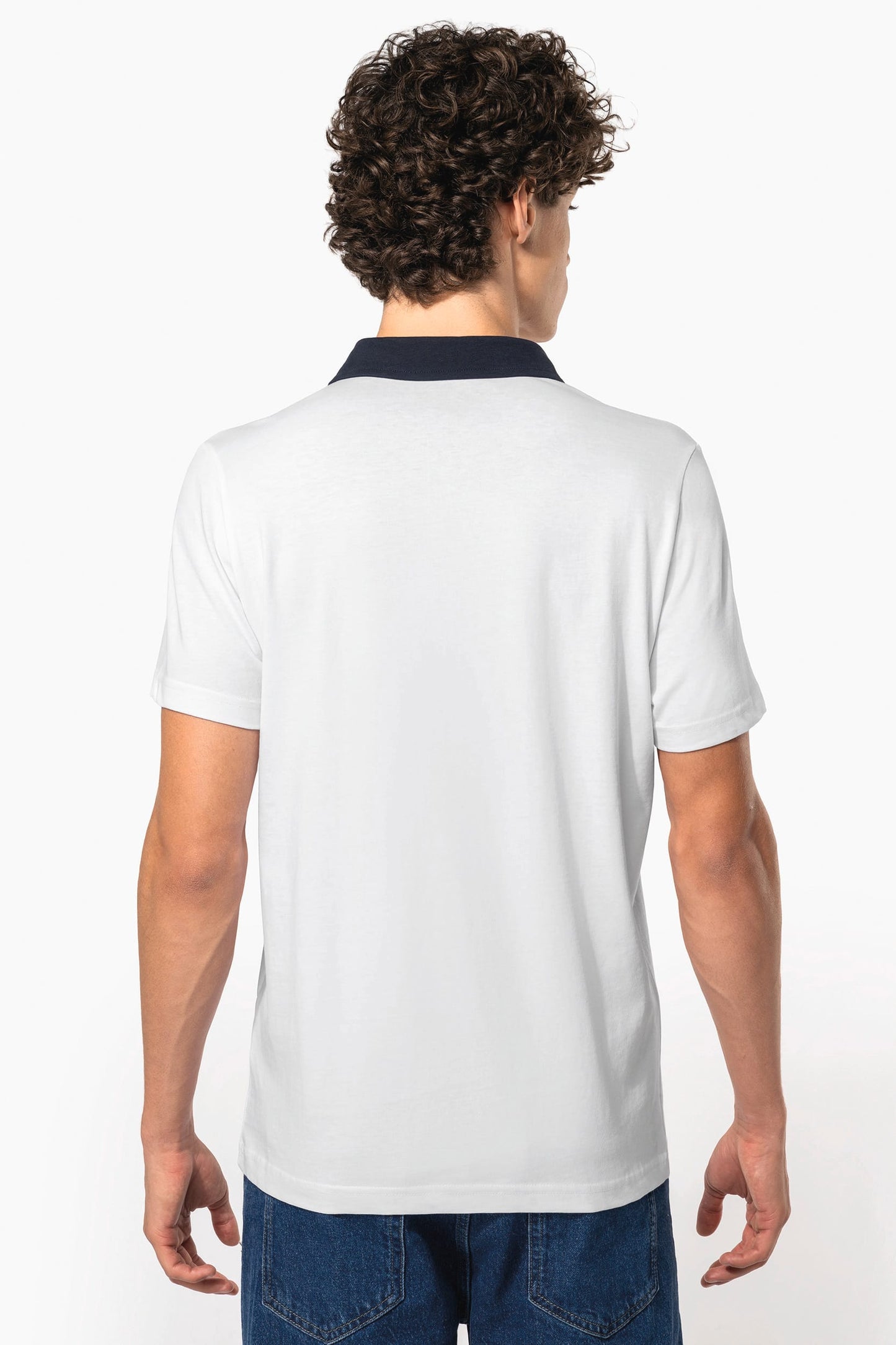 K260 - Polo jersey uomo bicolore