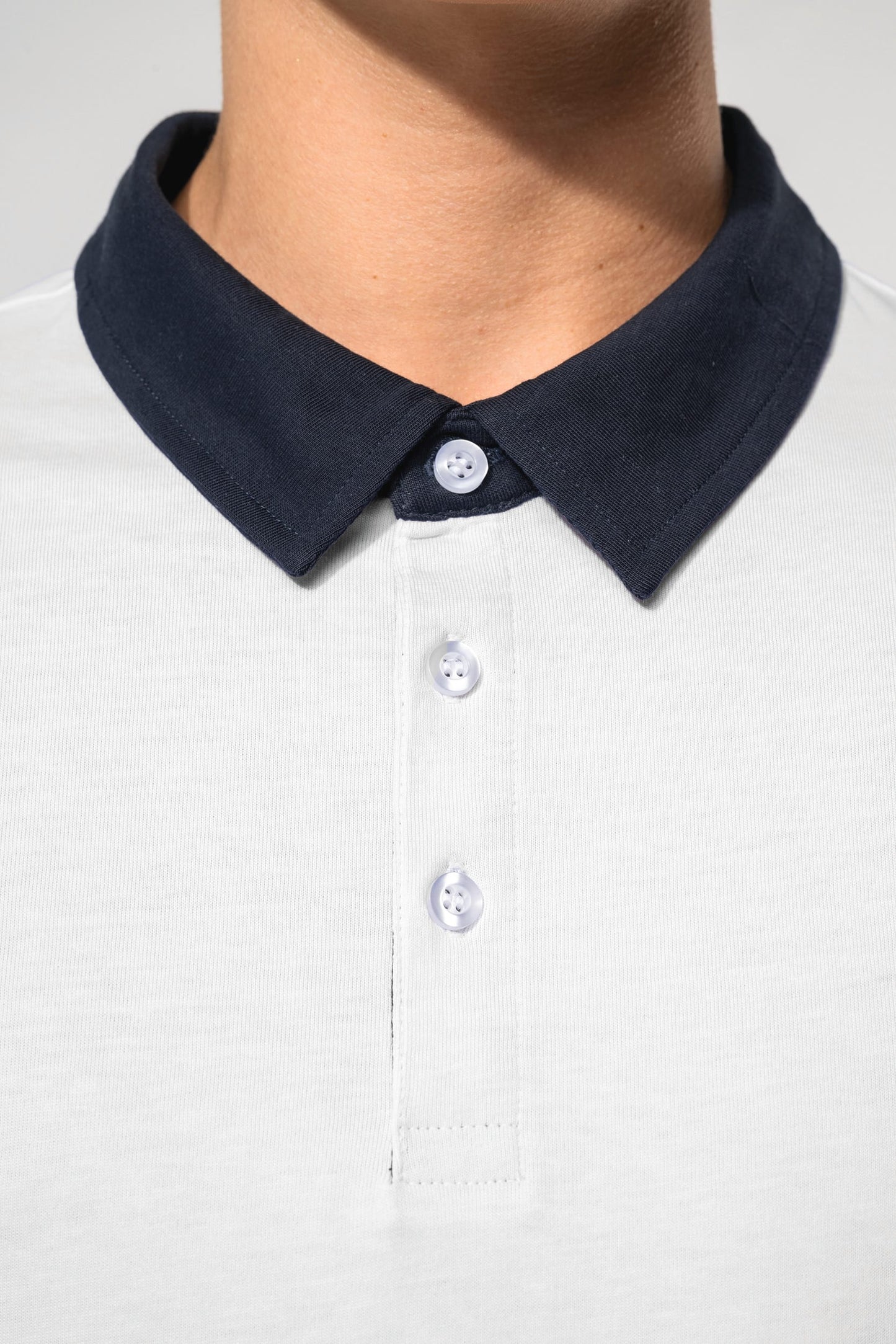 K260 - Polo jersey uomo bicolore