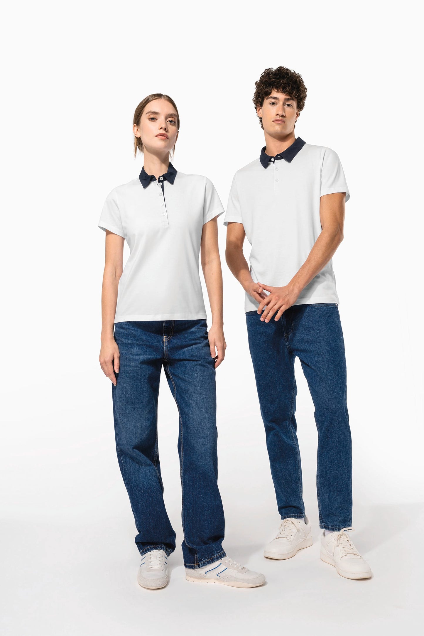 K261 - Polo jersey donna bicolore