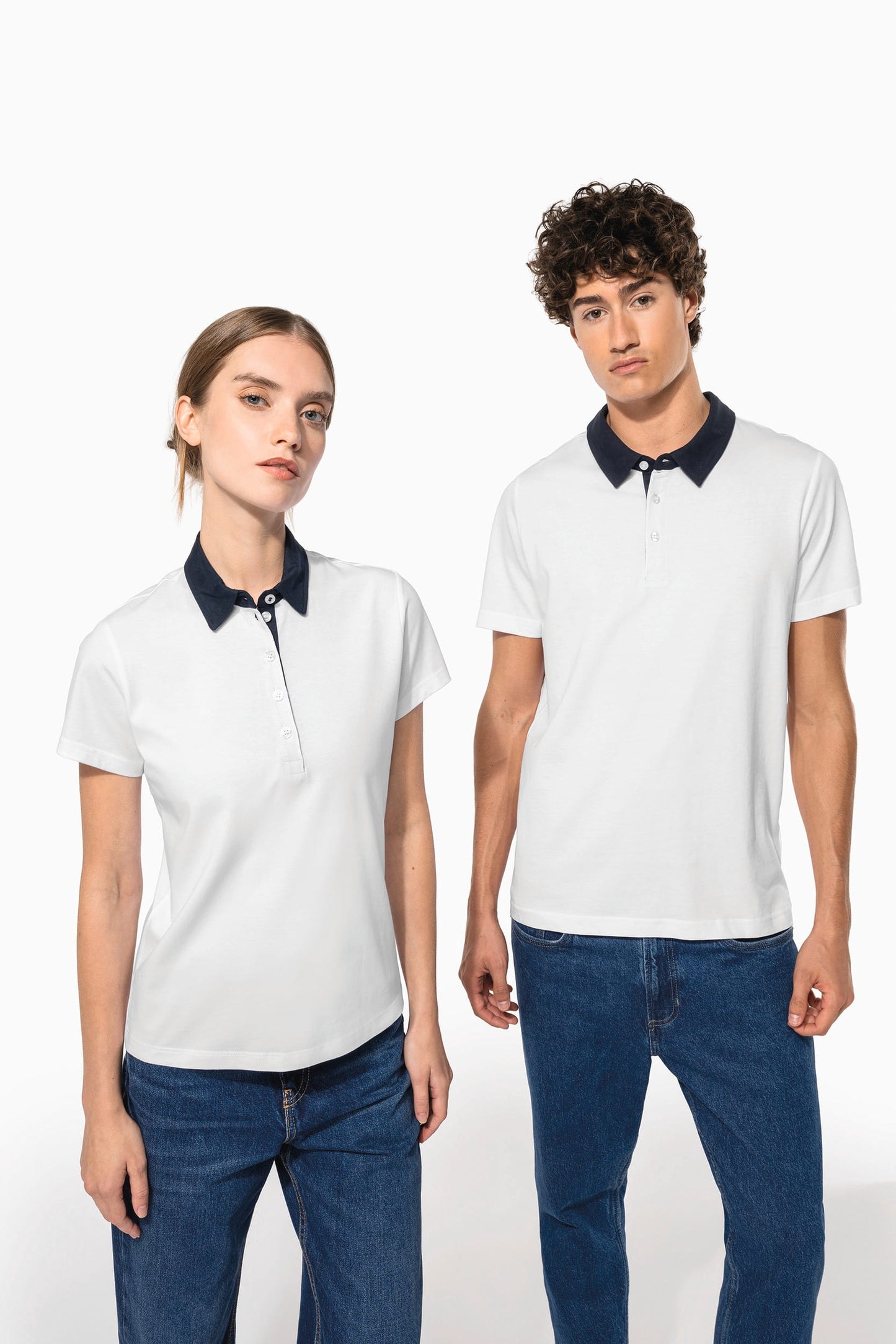 K261 - Polo jersey donna bicolore