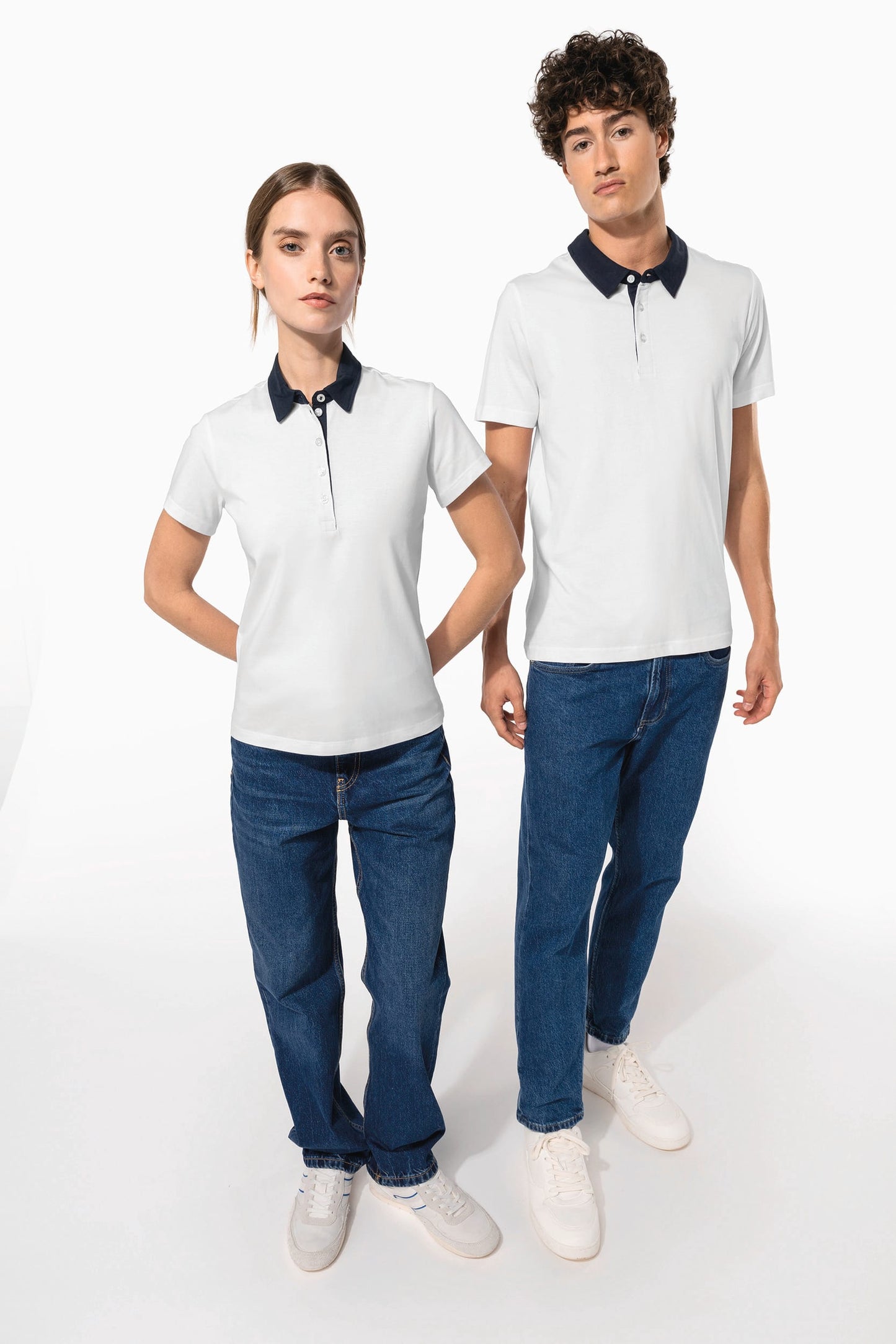 K261 - Polo jersey donna bicolore