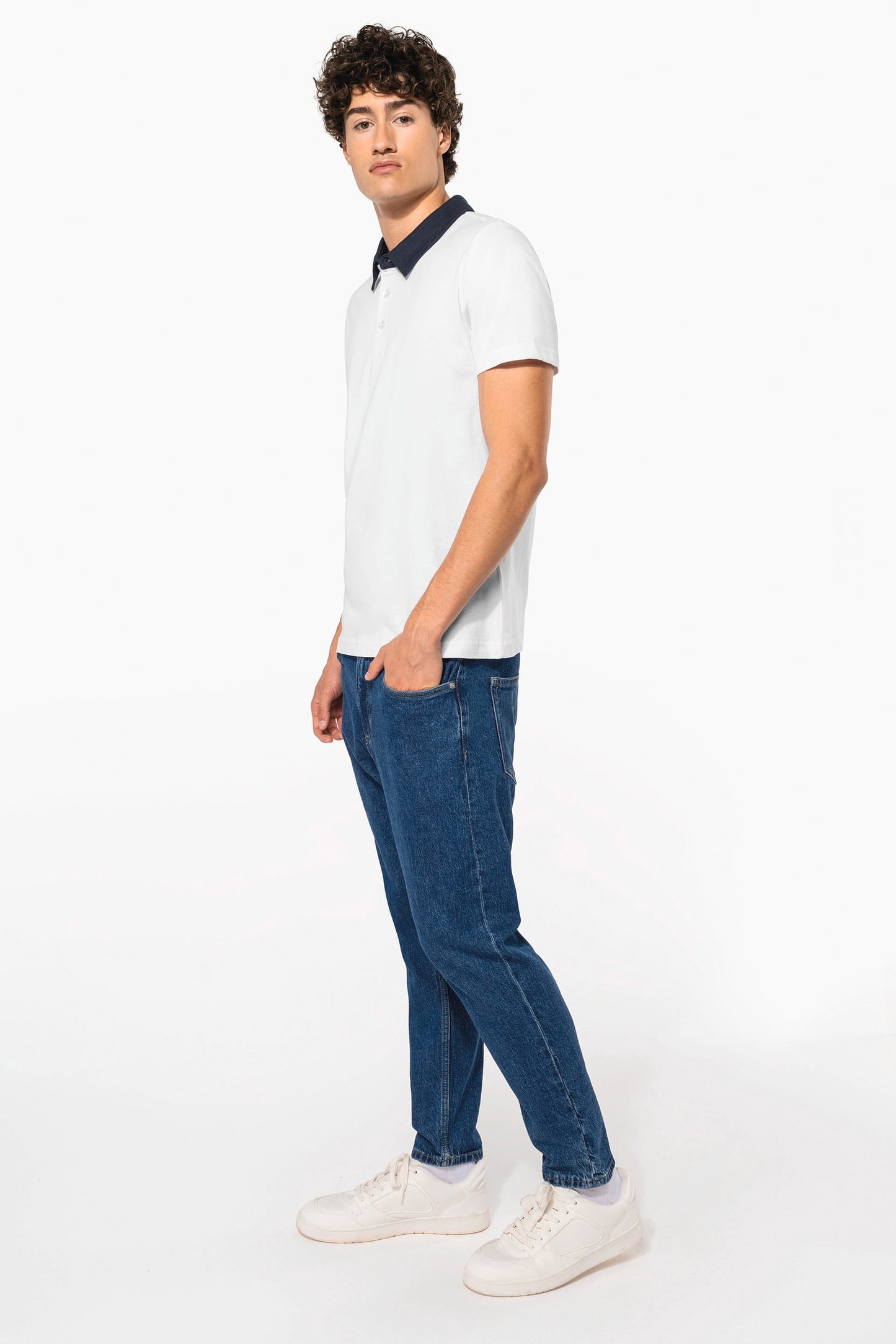 K260 - Polo jersey uomo bicolore