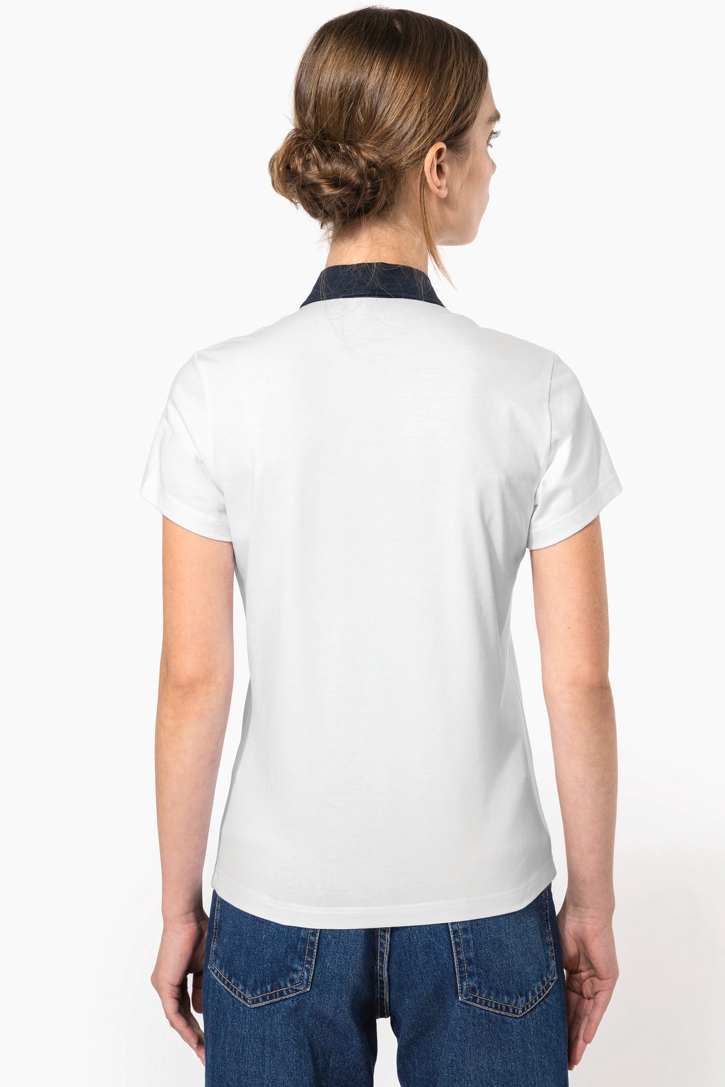 K261 - Polo jersey donna bicolore