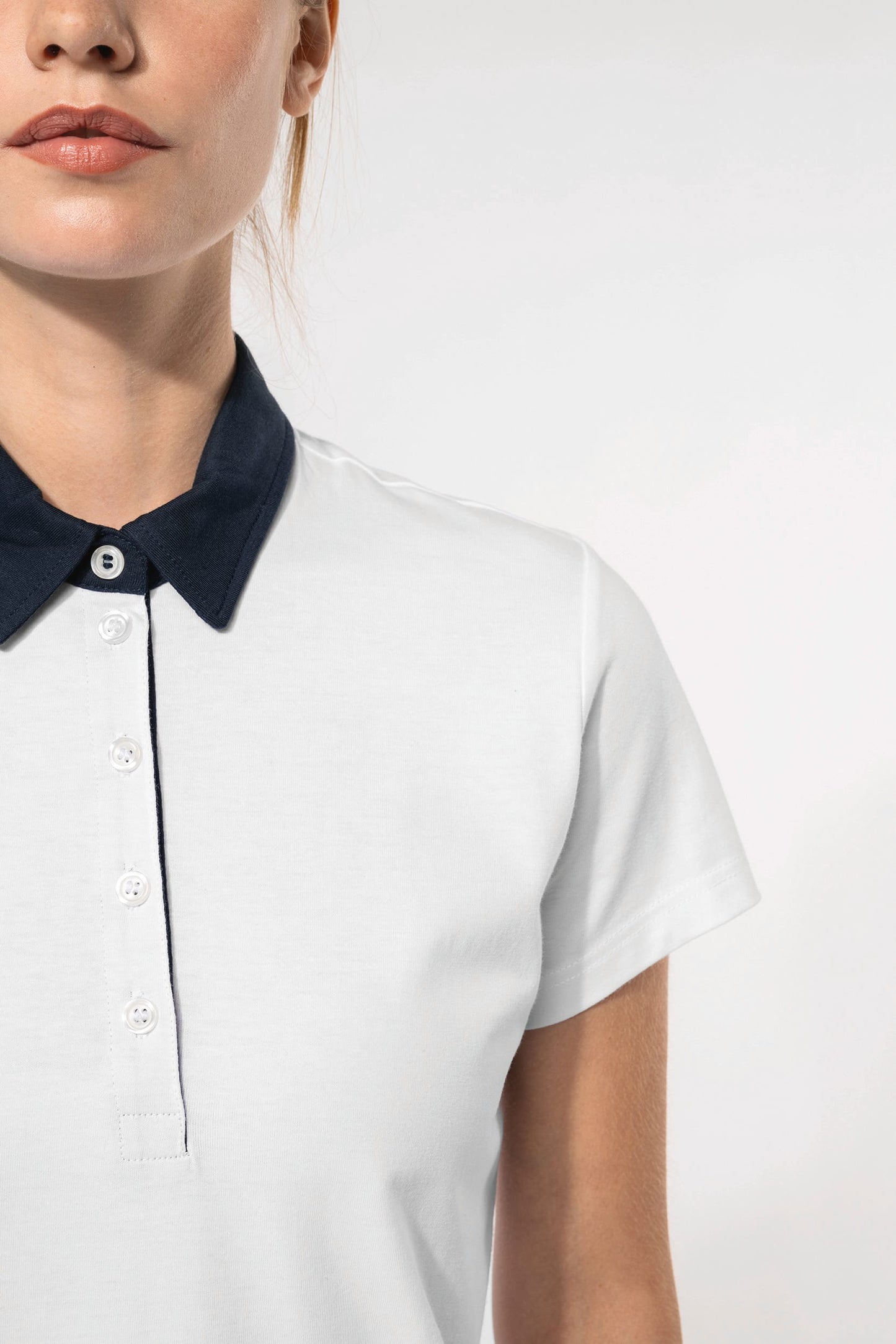 K261 - Polo jersey donna bicolore