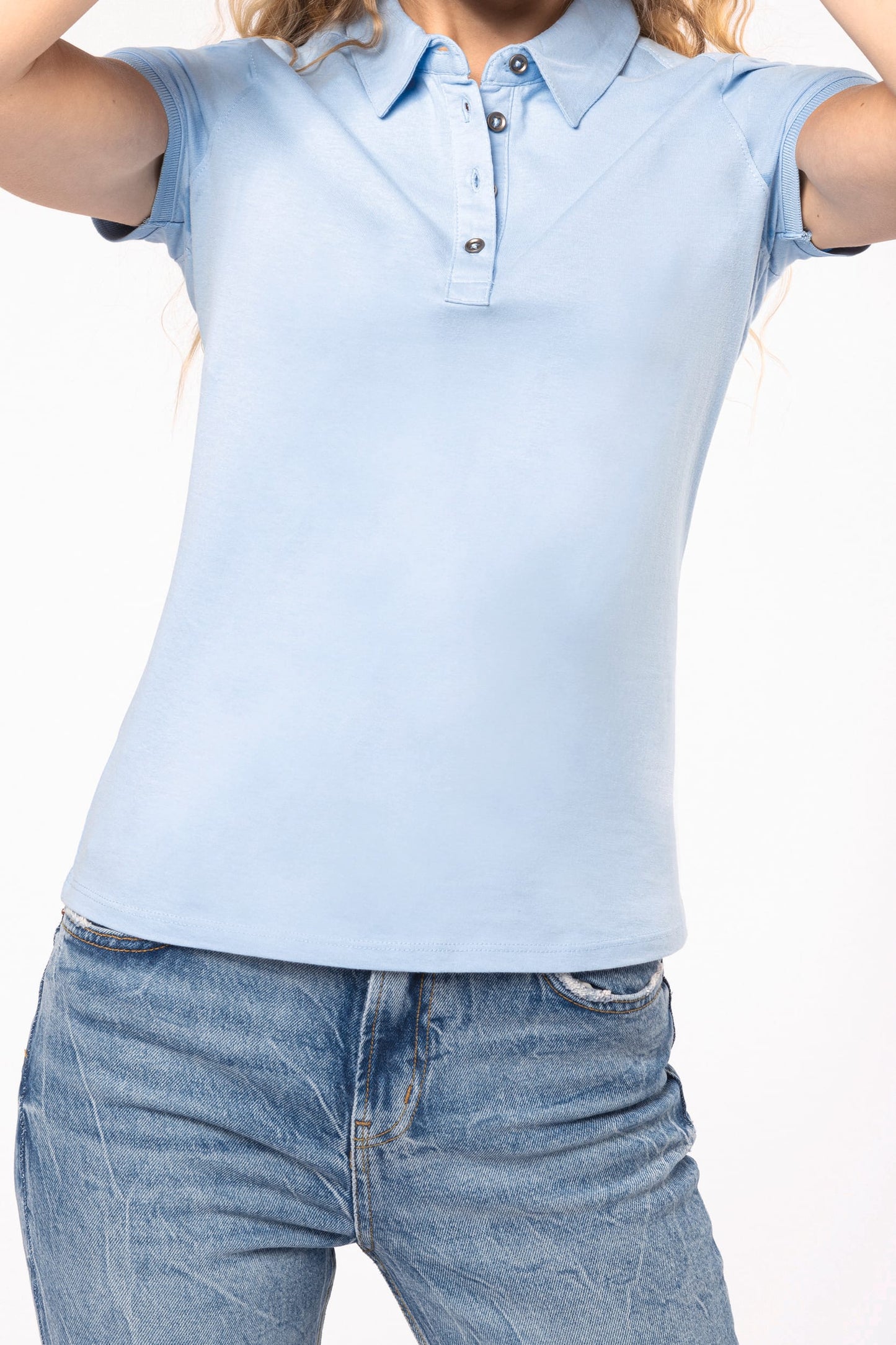K263 - Polo jersey donna manica corta