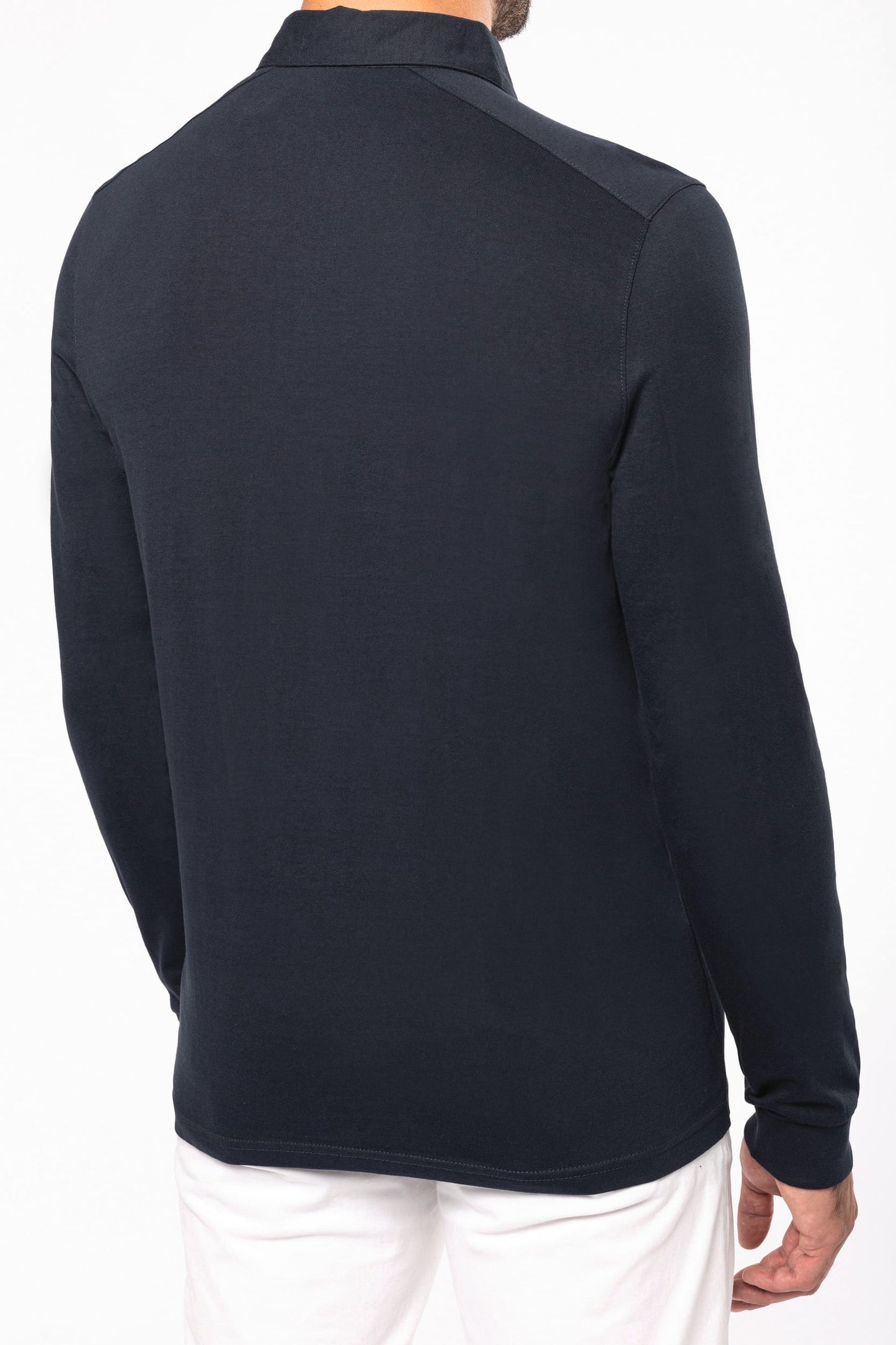 K264 - Polo jersey uomo manica lunga