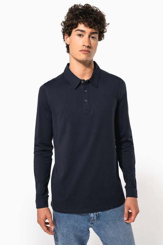 K264 - Polo jersey uomo manica lunga