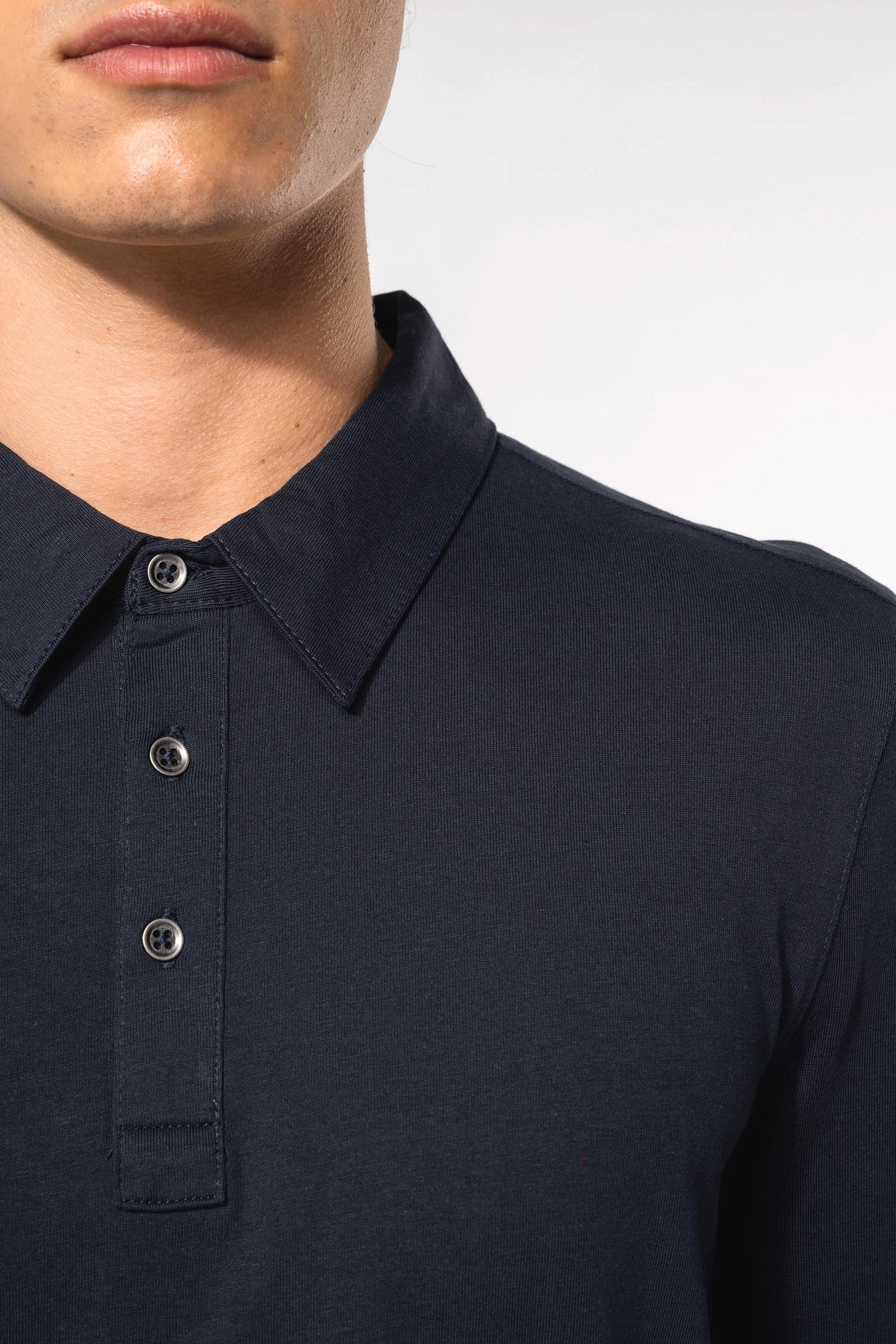 K264 - Polo jersey uomo manica lunga