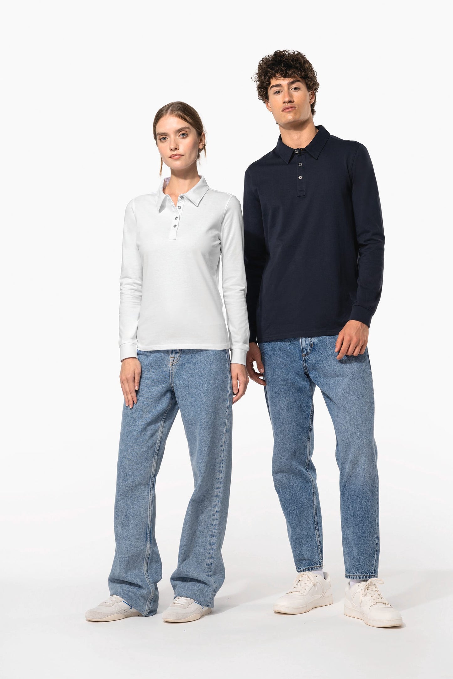 K265 - Polo jersey donna manica lunga