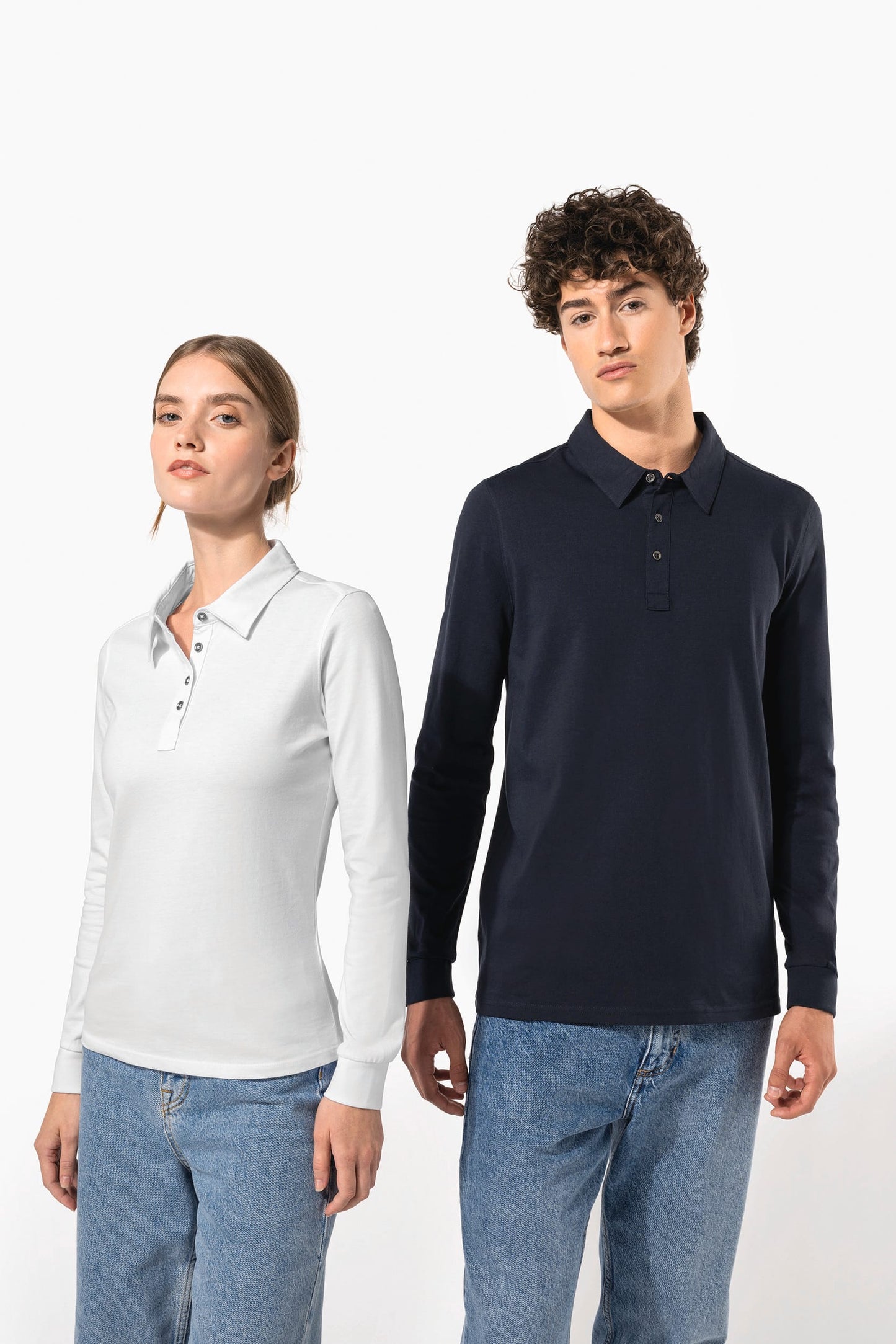 K264 - Polo jersey uomo manica lunga