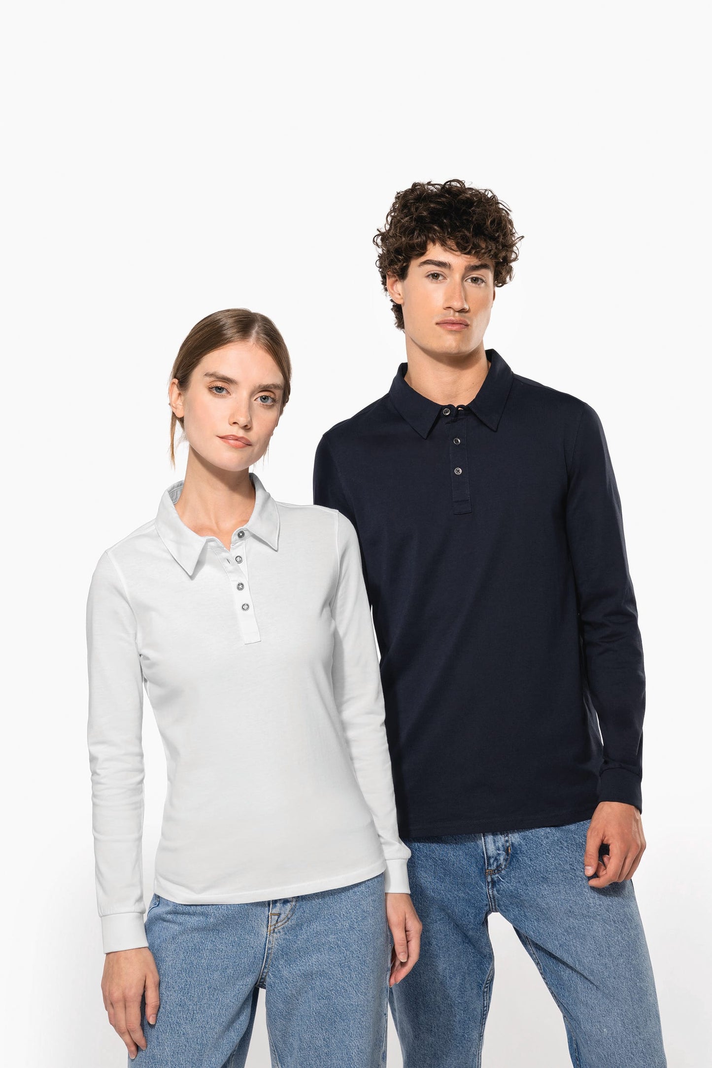K264 - Polo jersey uomo manica lunga