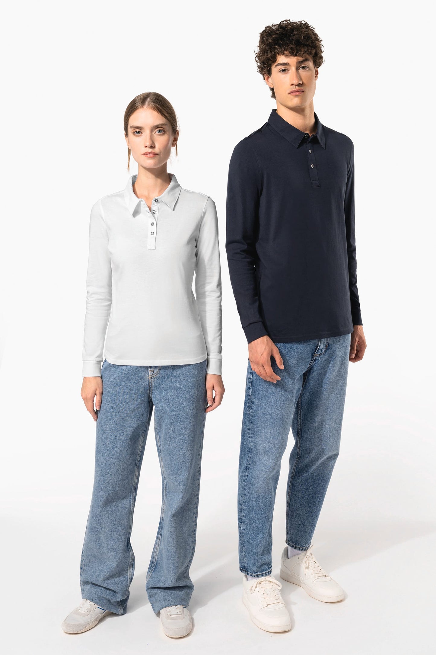 K264 - Polo jersey uomo manica lunga