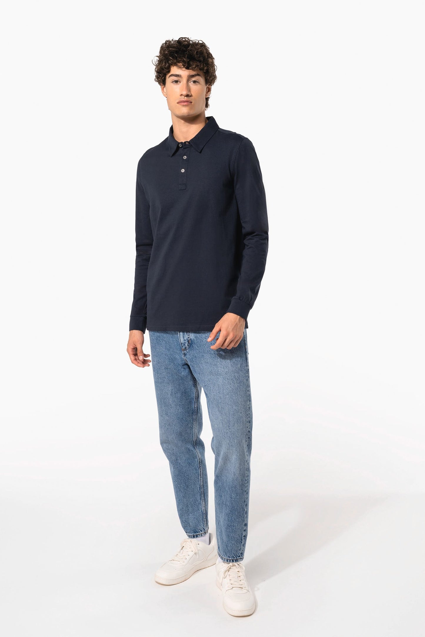 K264 - Polo jersey uomo manica lunga