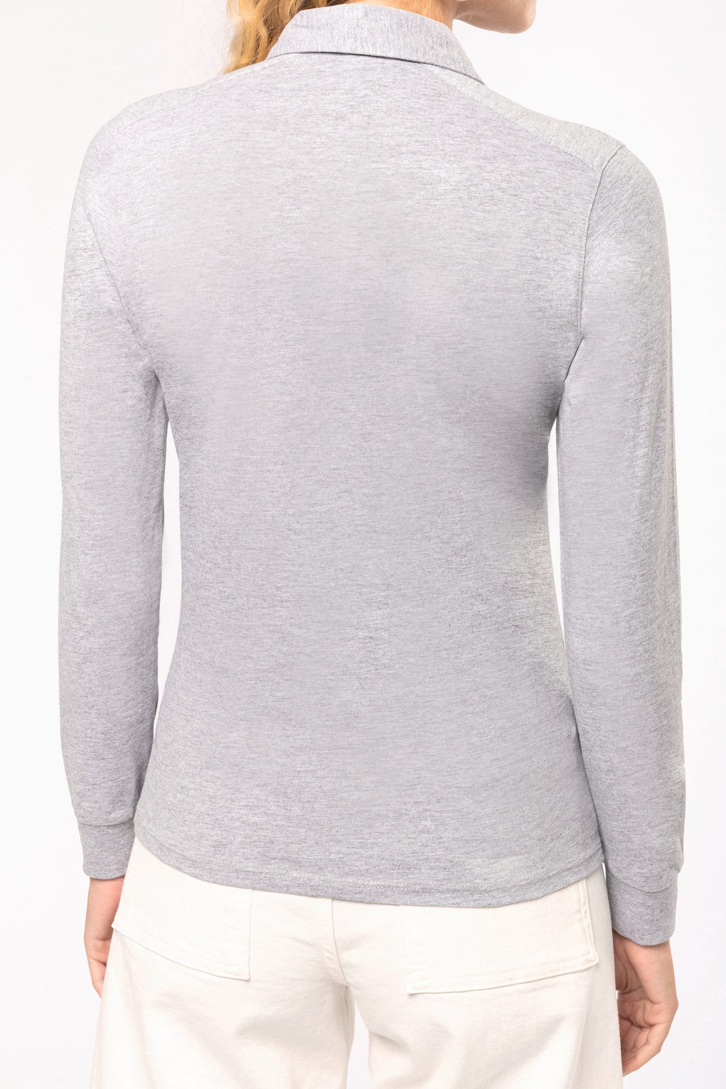 K265 - Polo jersey donna manica lunga