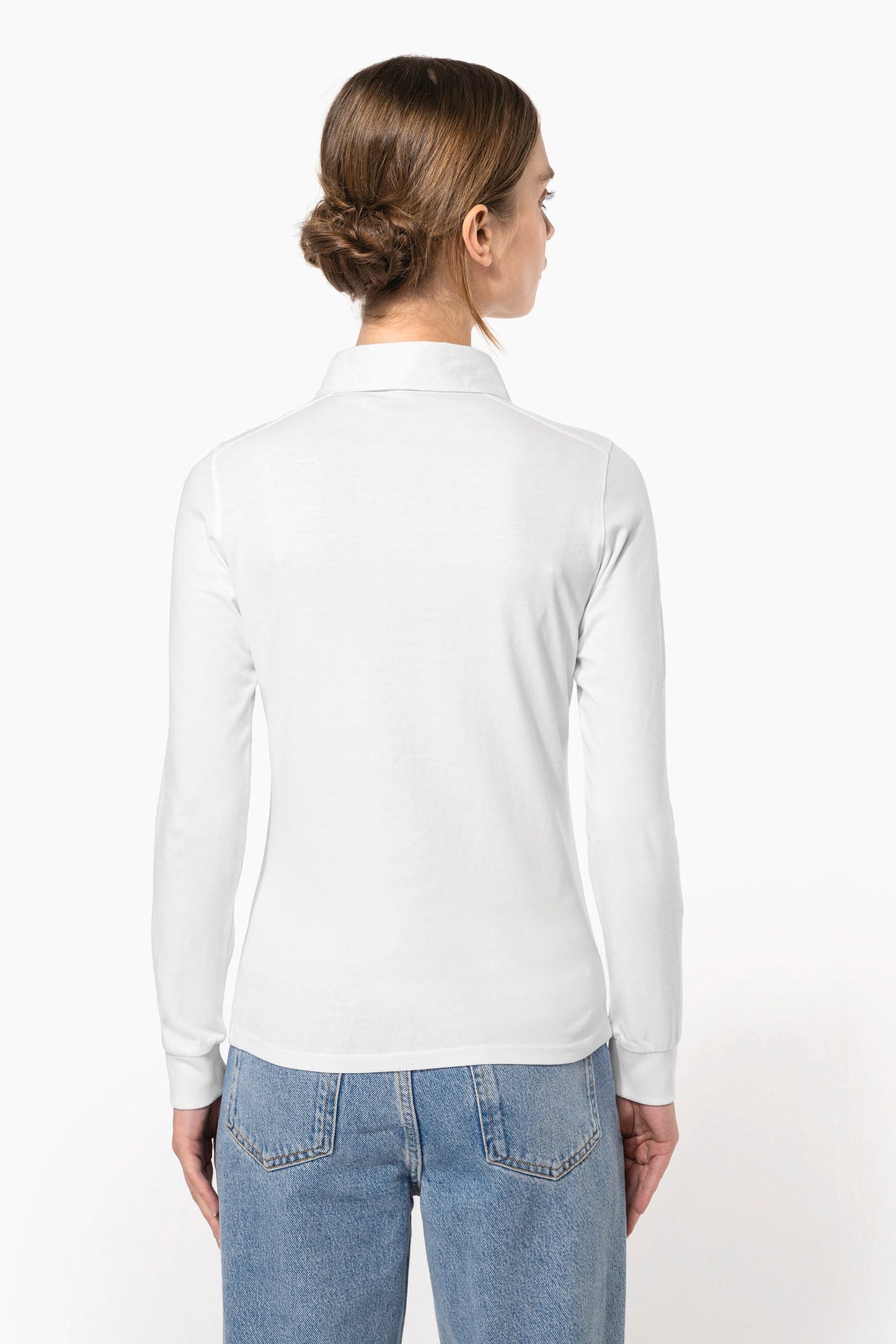 K265 - Polo jersey donna manica lunga