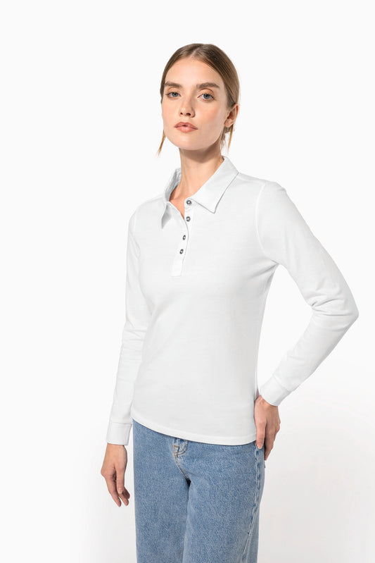 K265 - Polo jersey donna manica lunga