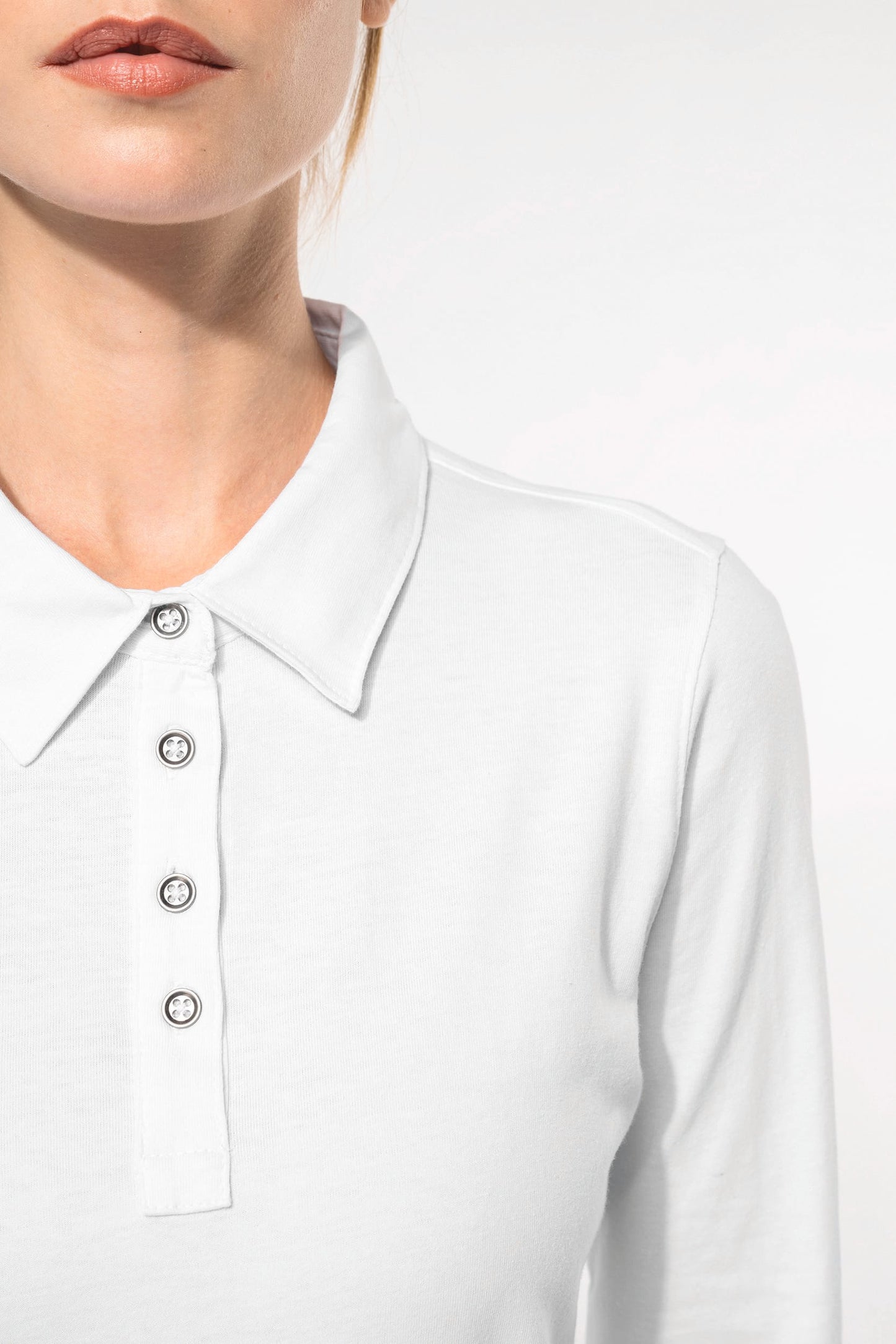 K265 - Polo jersey donna manica lunga