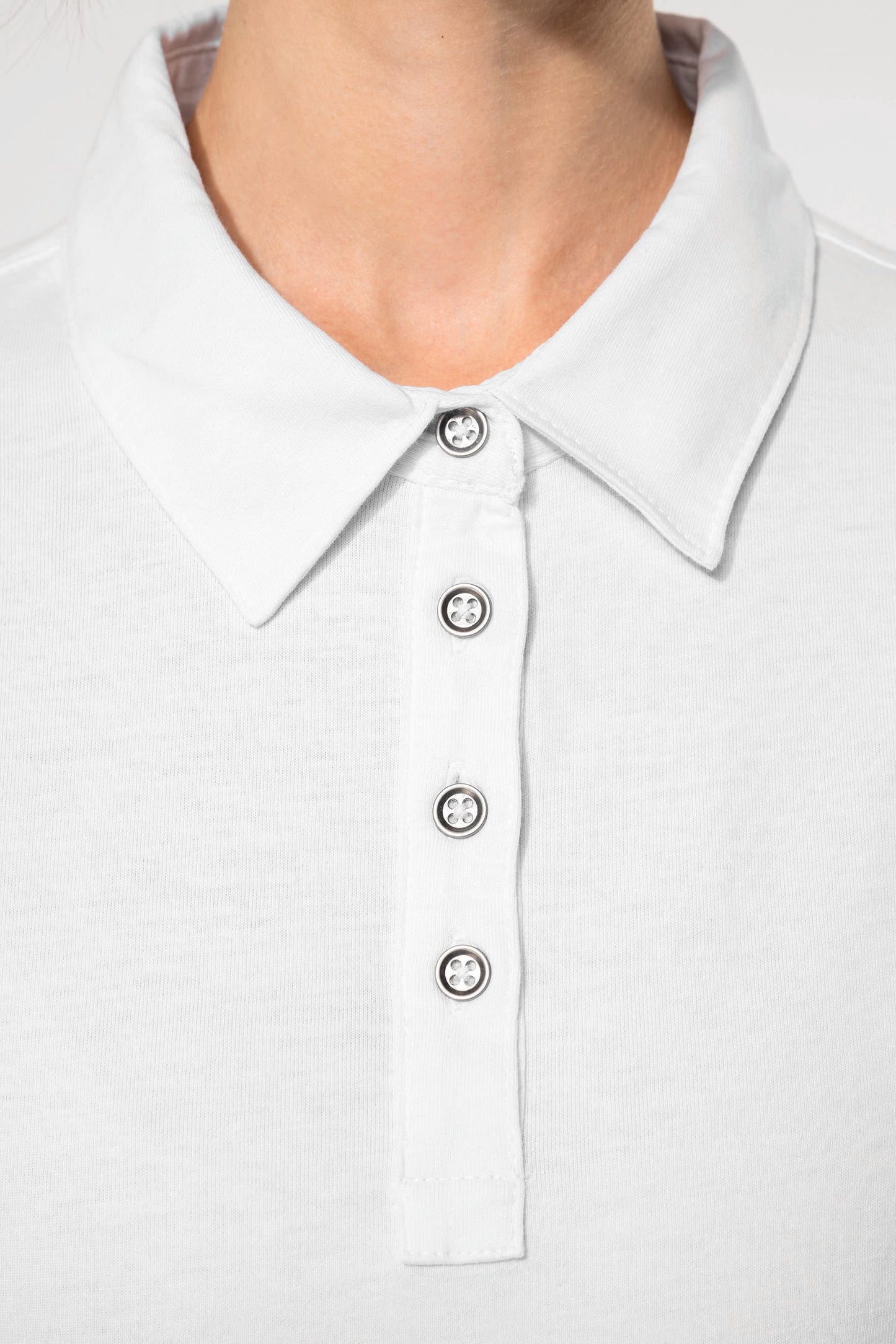 K265 - Polo jersey donna manica lunga