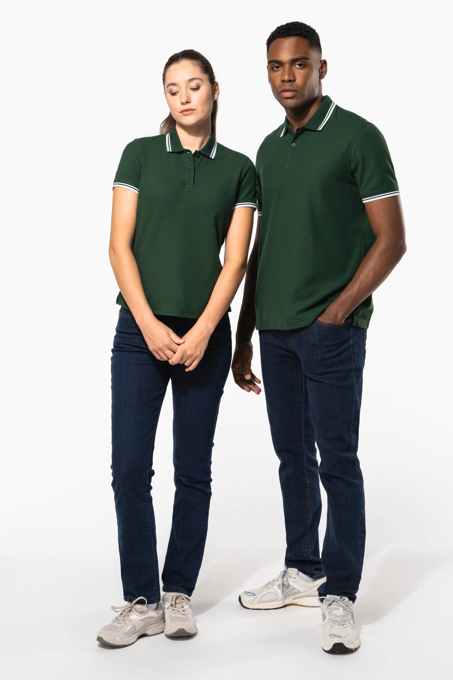 K273 - Polo donna maniche corte a righe