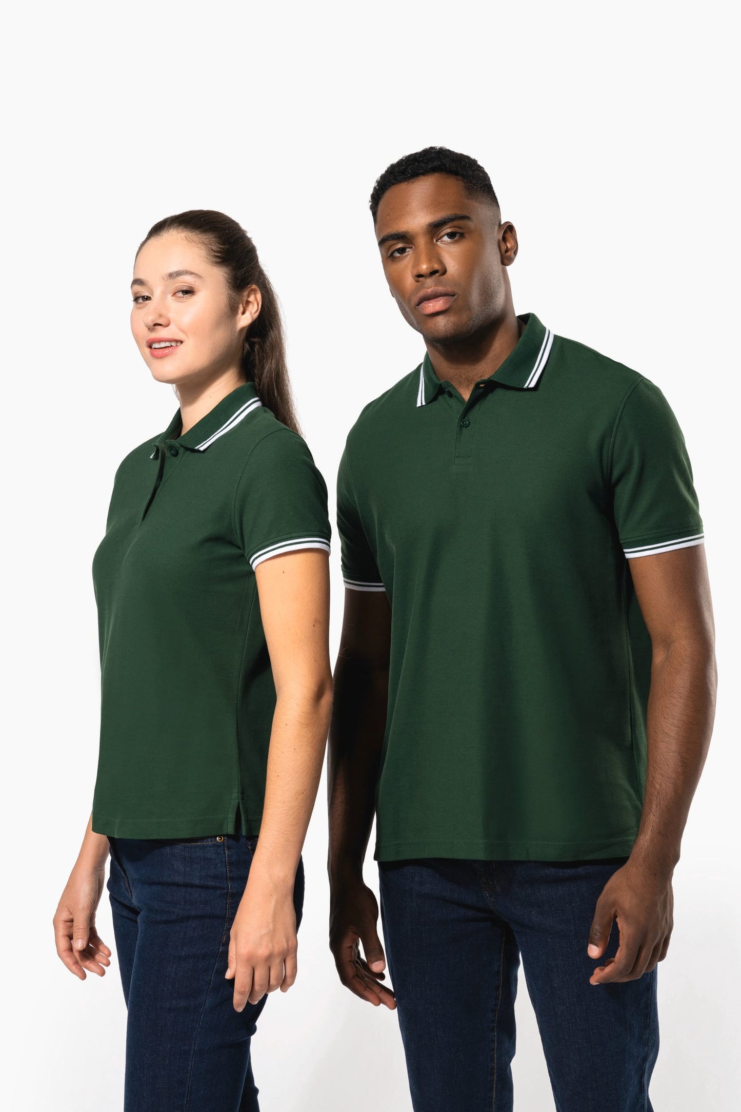 K273 - Polo donna maniche corte a righe