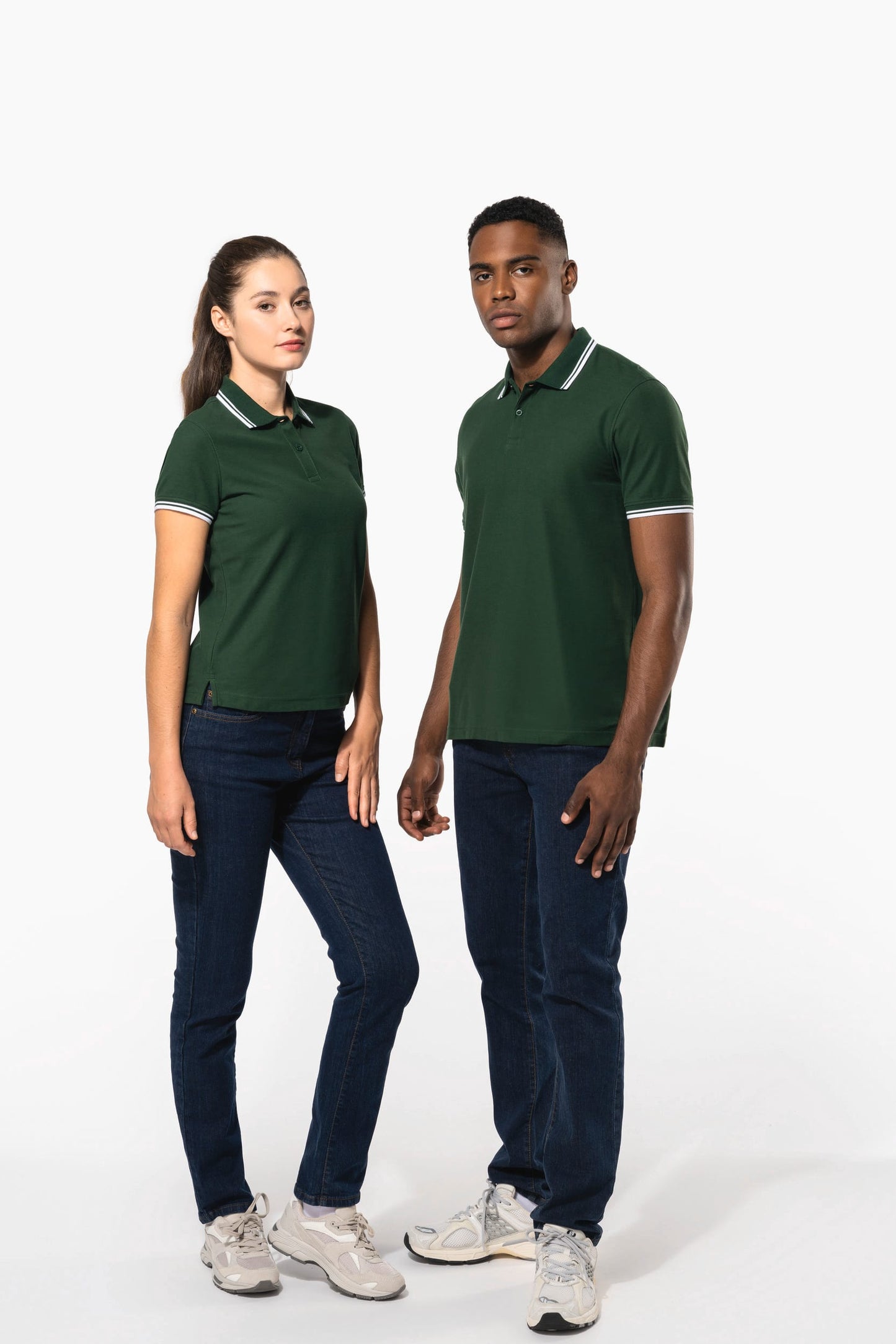 K273 - Polo donna maniche corte a righe
