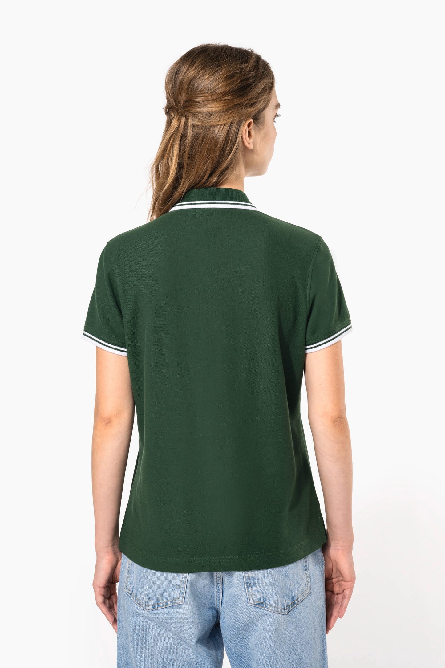 K273 - Polo donna maniche corte a righe