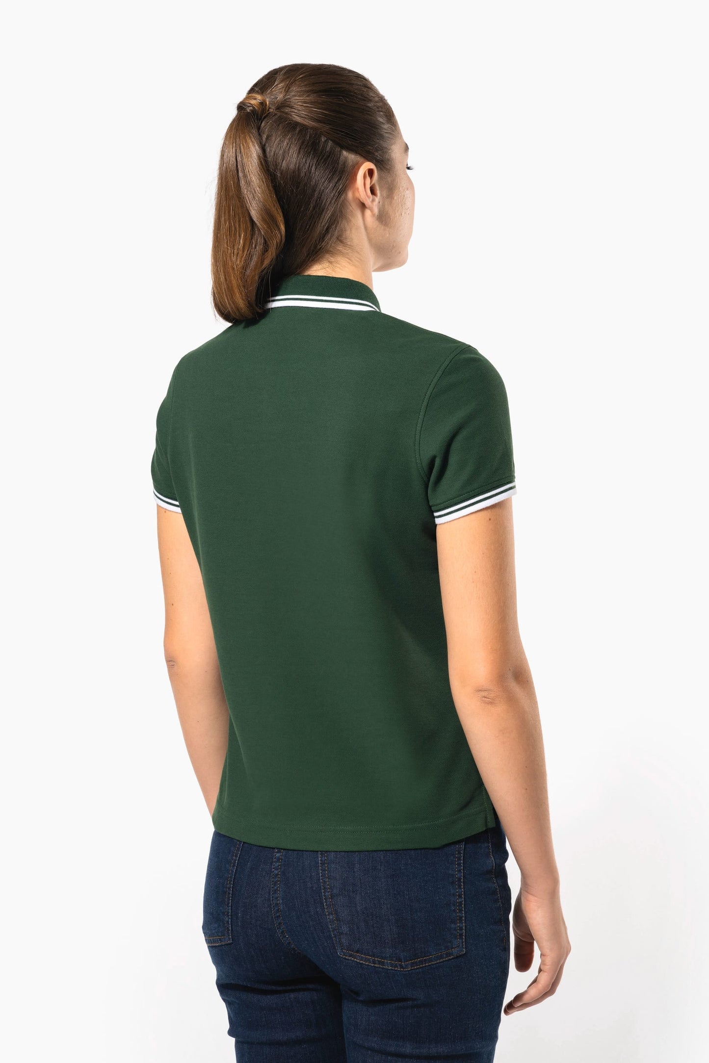 K273 - Polo donna maniche corte a righe