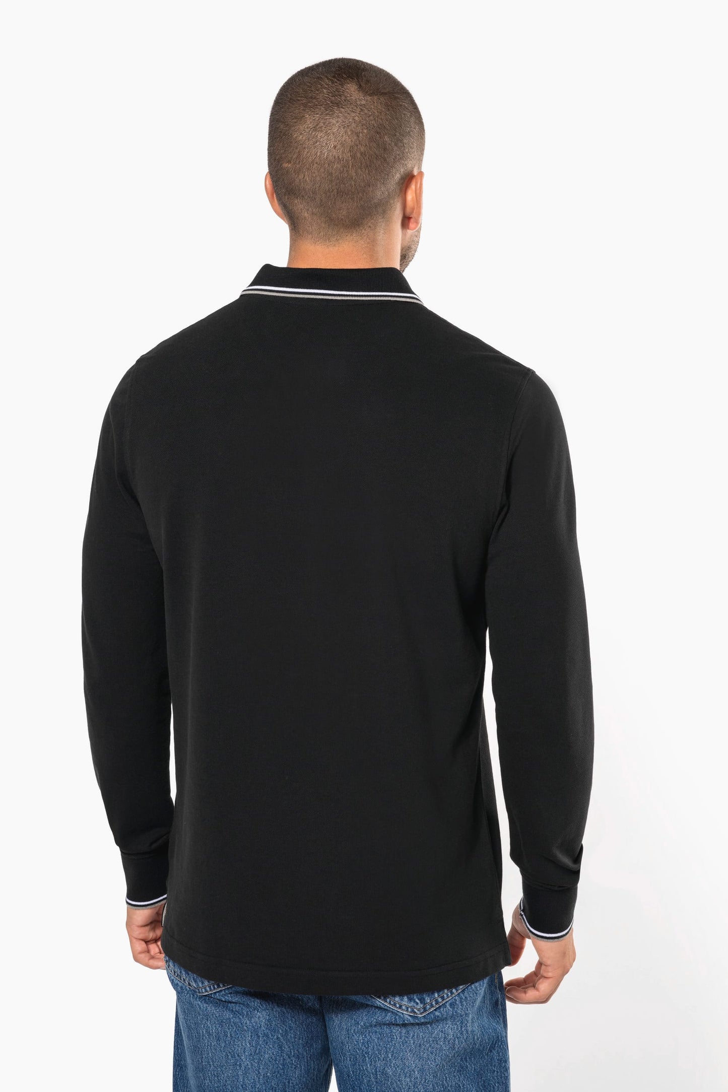 K280 - Polo piqué uomo maniche lunghe
