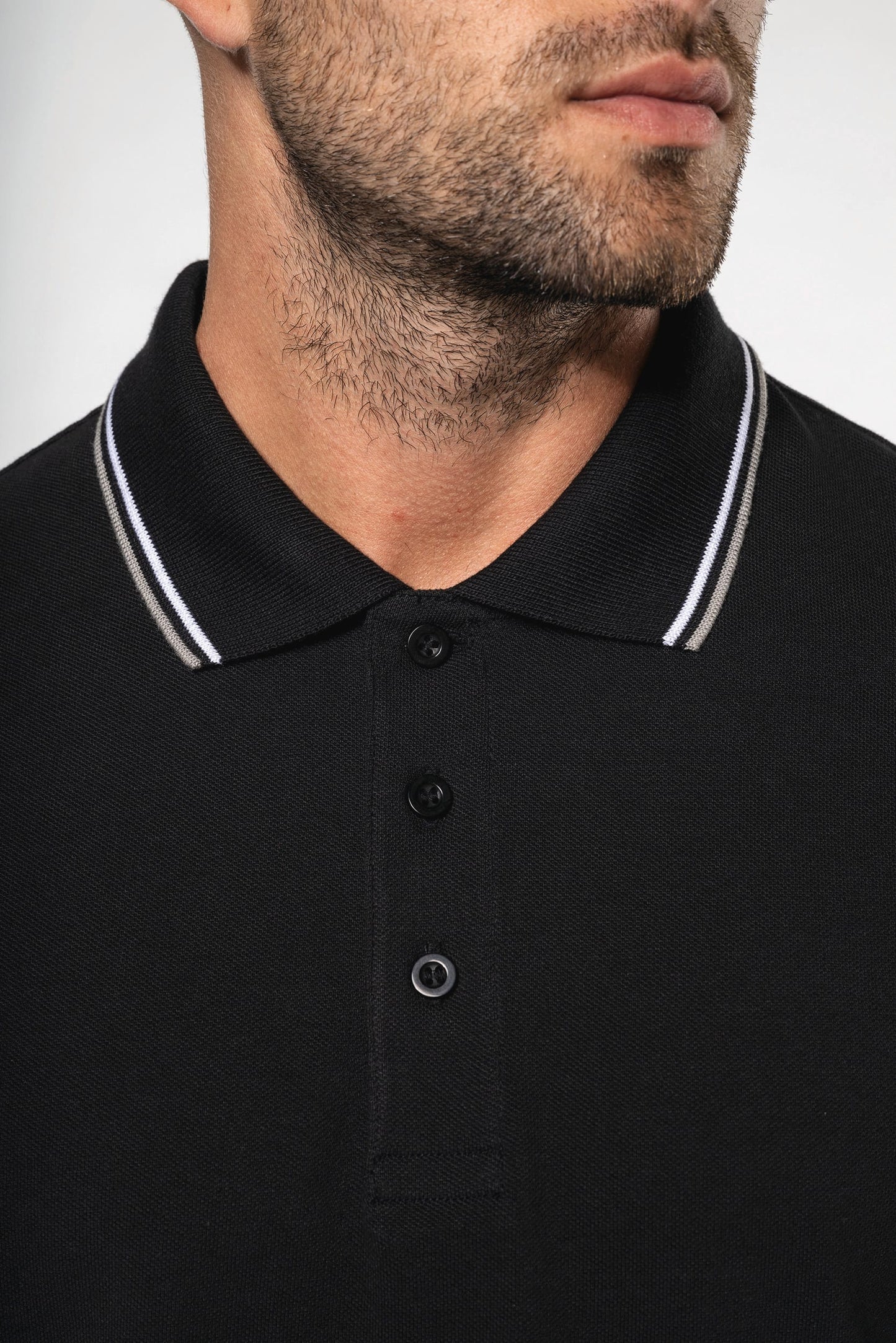 K280 - Polo piqué uomo maniche lunghe