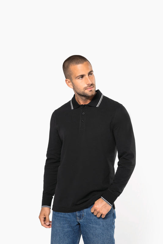 K280 - Polo piqué uomo maniche lunghe