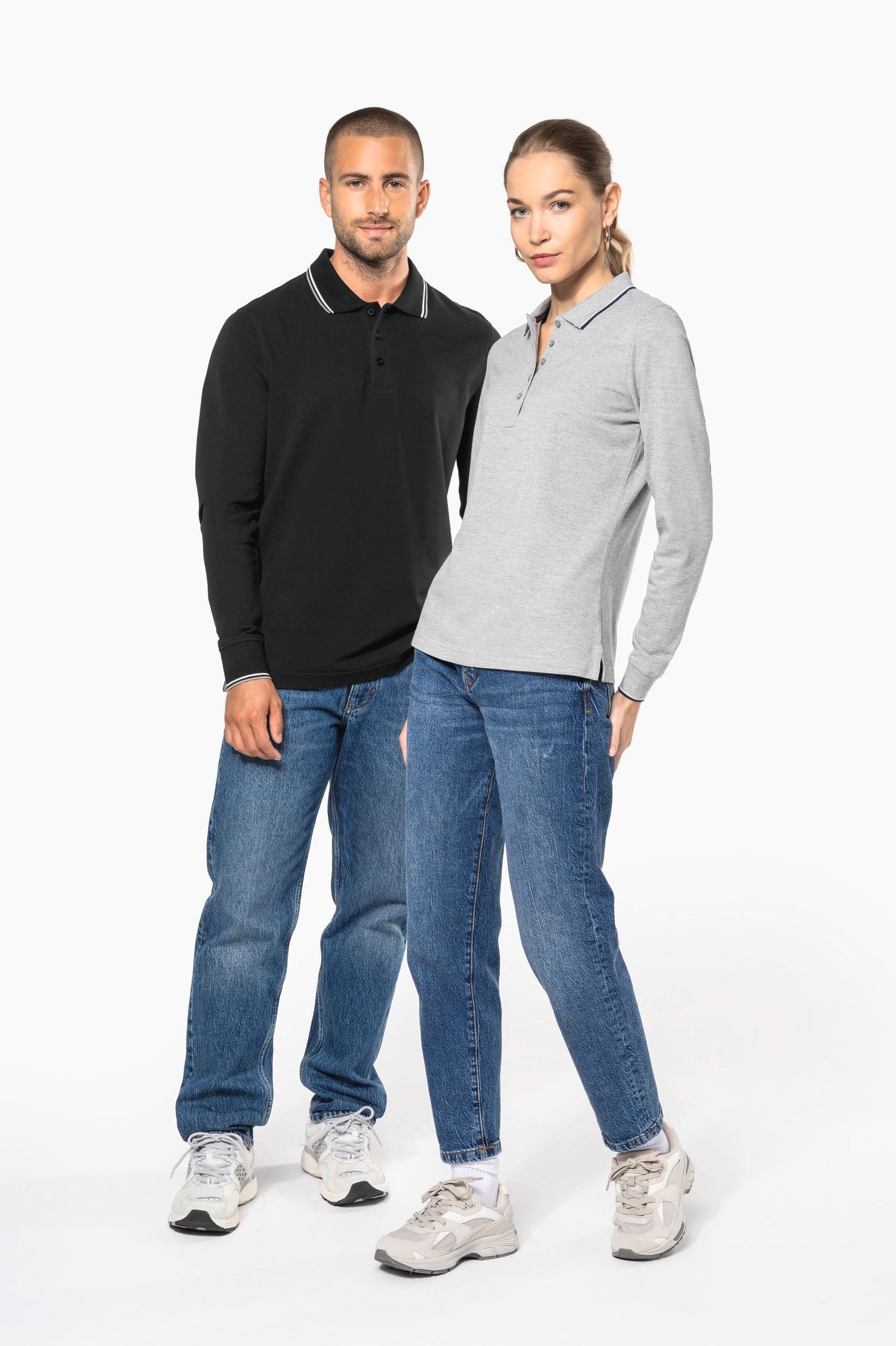 K281 - Polo piqué donna maniche lunghe