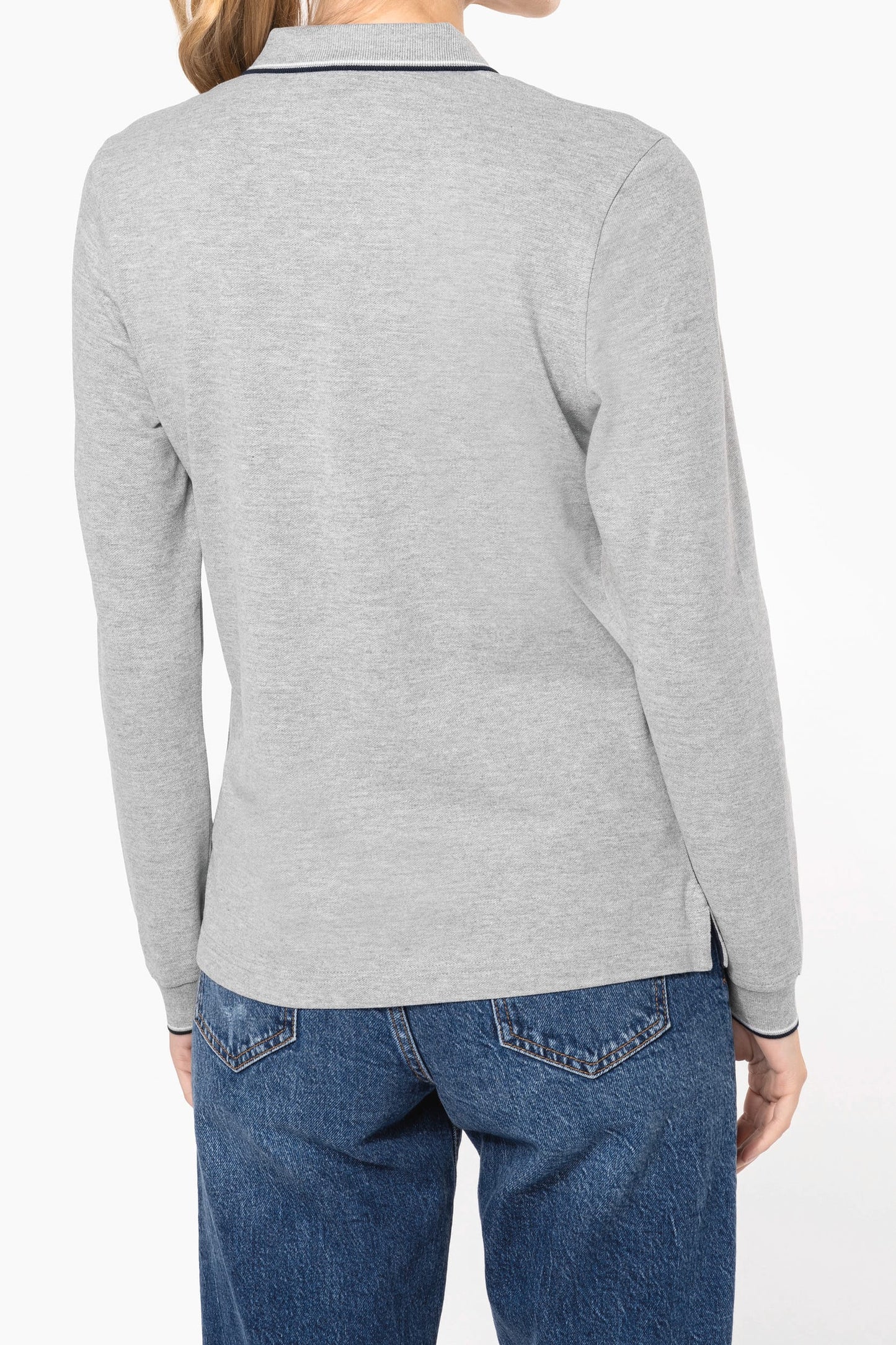 K281 - Polo piqué donna maniche lunghe