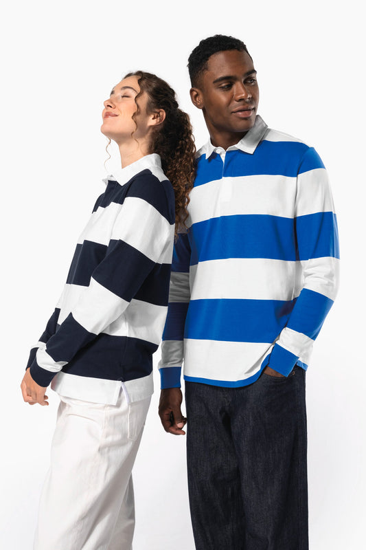 K285X - Polo rugby a righe maniche lunghe unisex