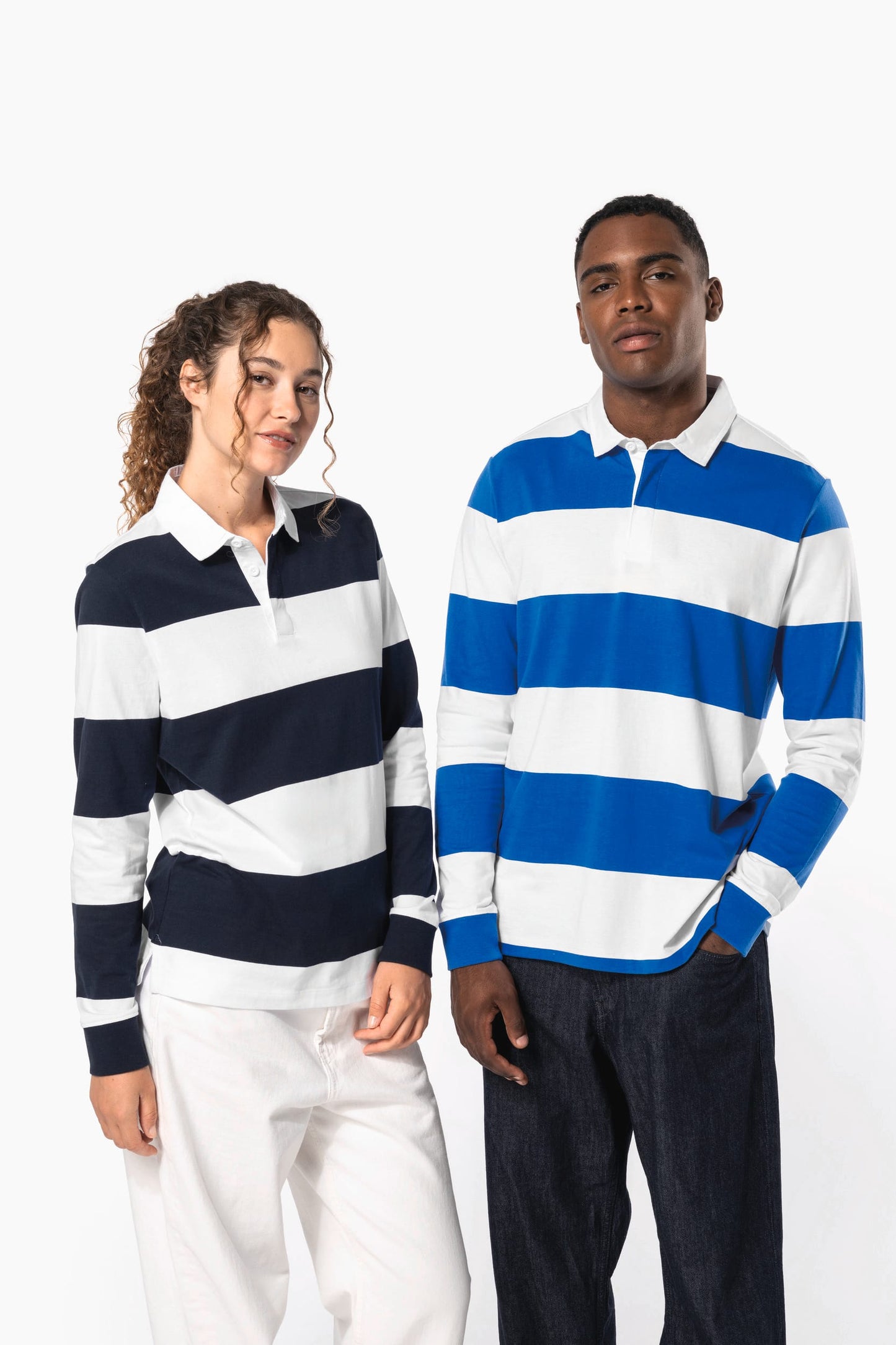 K285 - Polo rugby a righe maniche lunghe unisex