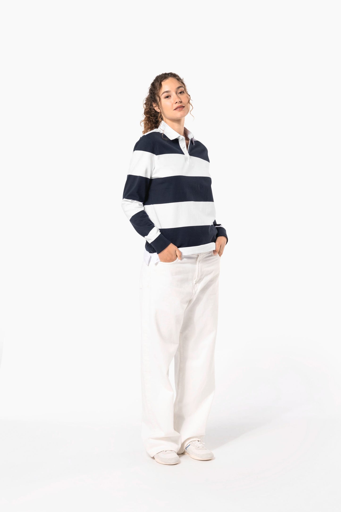 K285 - Polo rugby a righe maniche lunghe unisex