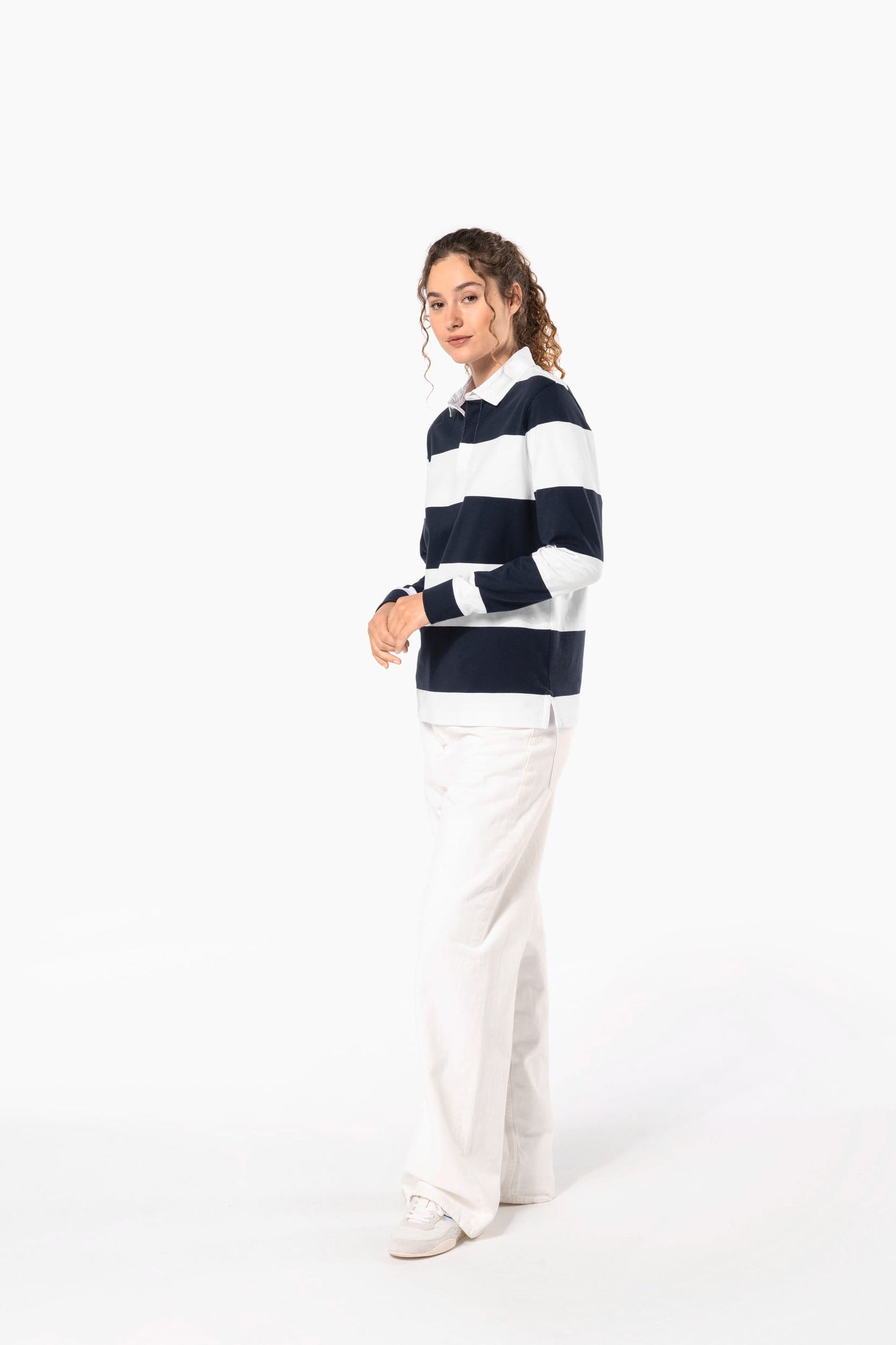 K285 - Polo rugby a righe maniche lunghe unisex