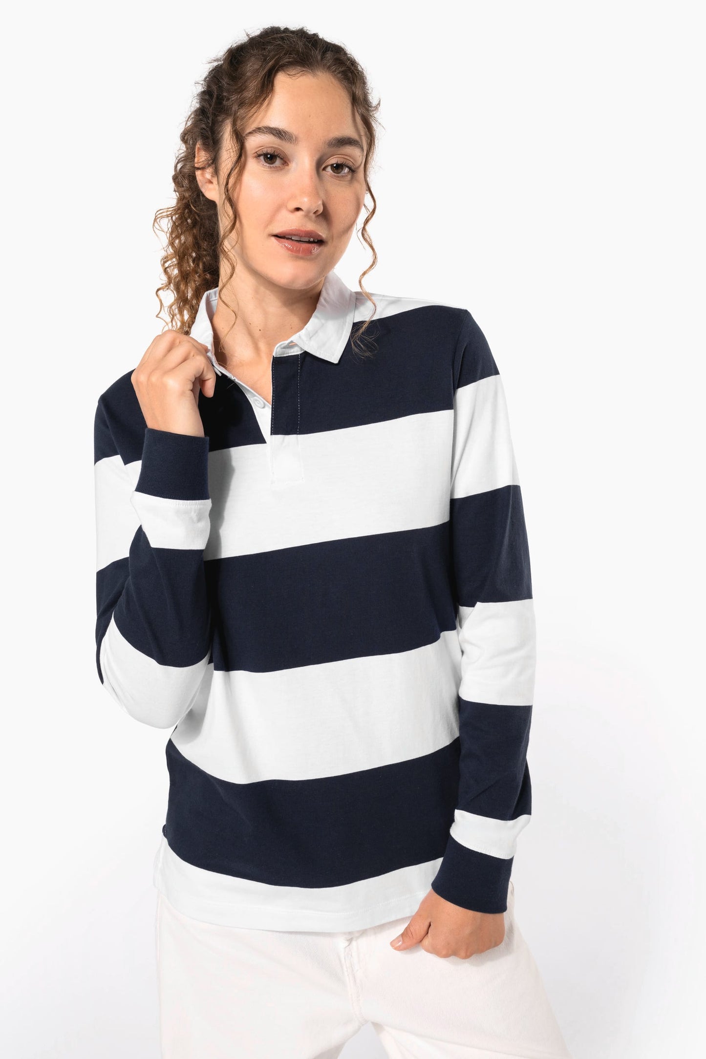 K285 - Polo rugby a righe maniche lunghe unisex