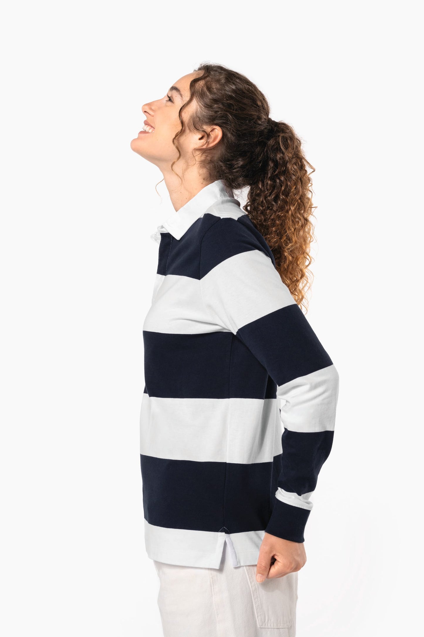 K285 - Polo rugby a righe maniche lunghe unisex