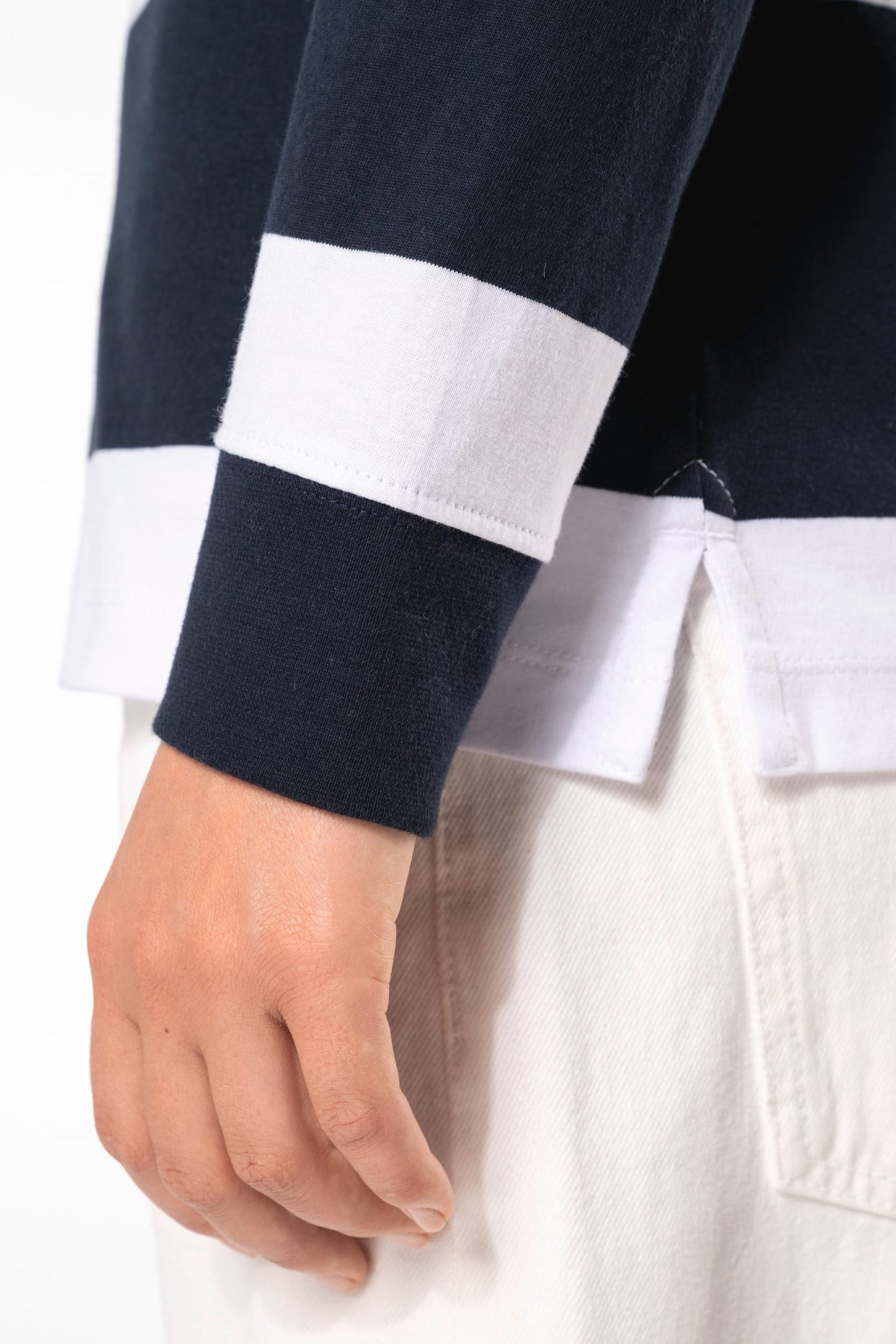K285 - Polo rugby a righe maniche lunghe unisex